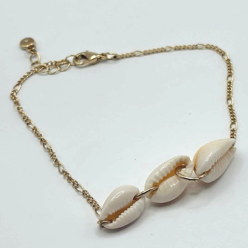 Other Gold & Cream Cowrie Anklet Size ONE SIZE - 2 Thumbnail