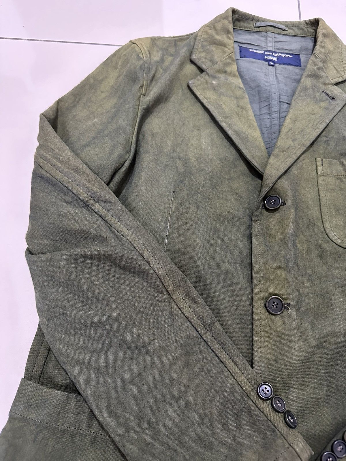 Comme des Garcons × Comme des Garcons Homme Plus AD04 Comme Des Garcons Homme Jacket Olive Color Design Size US L / EU 52-54 / 3 - 6 Thumbnail