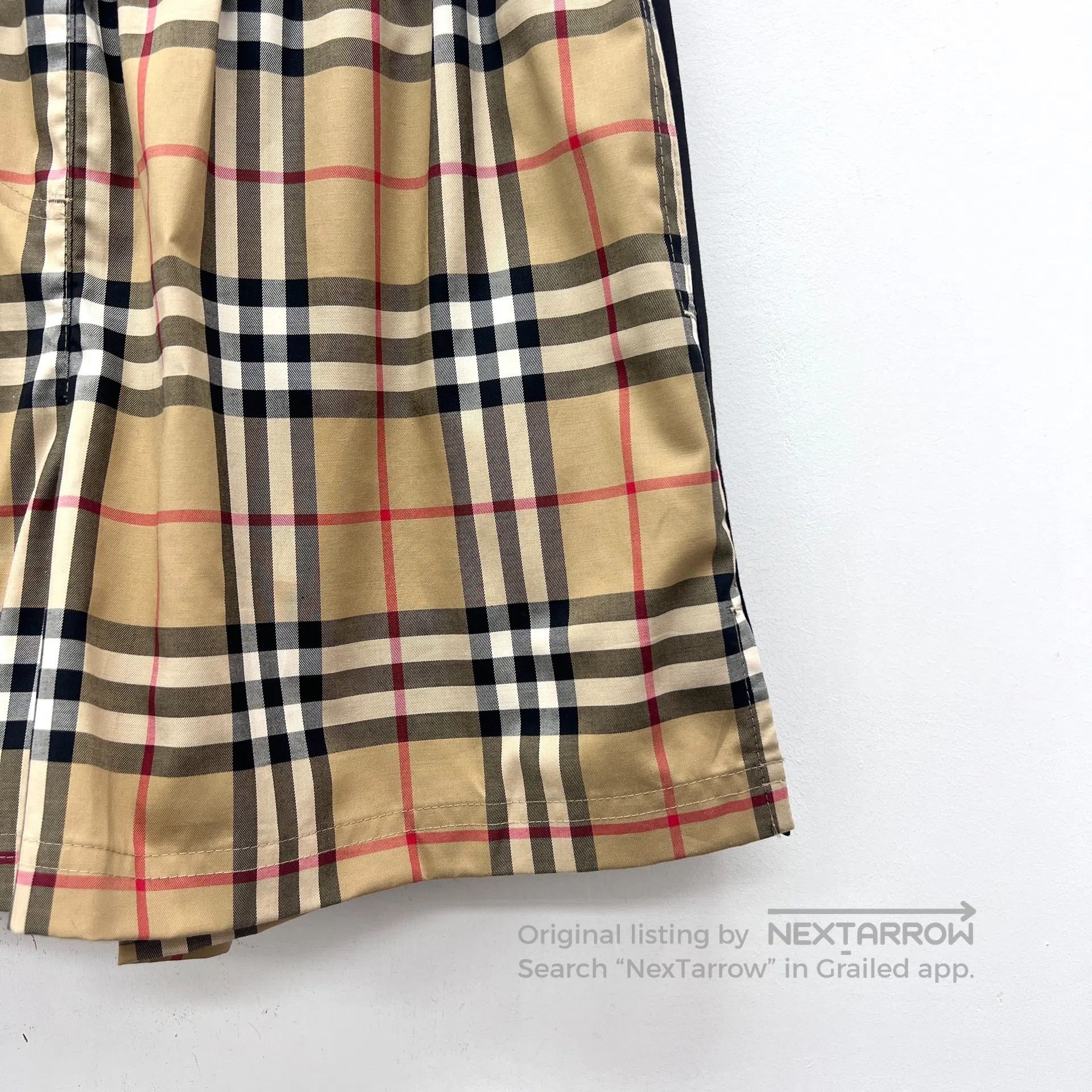 Burberry Burberry Brown Classic Plaid Design Cotton Elastic Waist C Size 35" - 4 Thumbnail