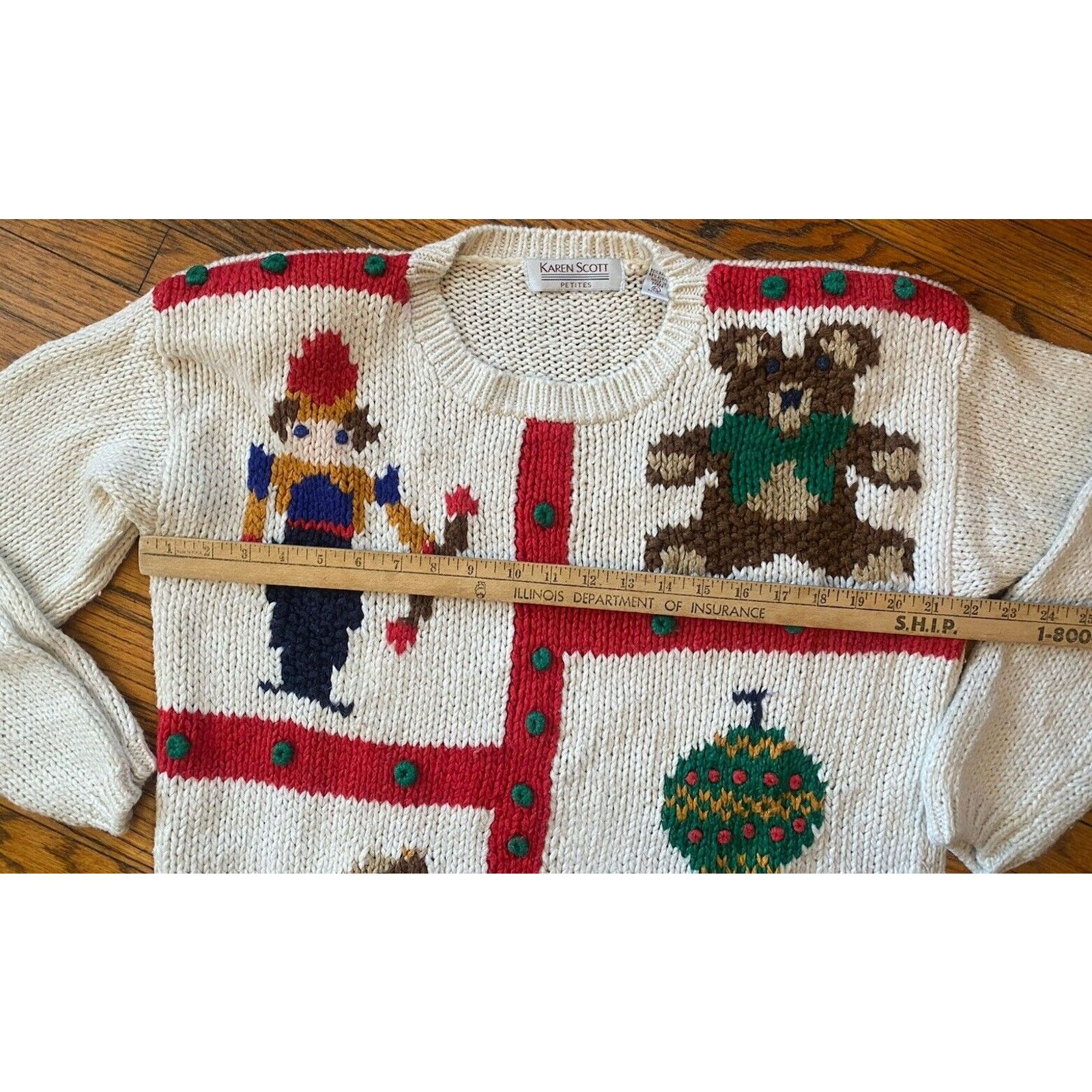 Other VTG Chunky Christmas Sweater Karen Scott Women’s LP Size L / US 10 / IT 46 - 5 Thumbnail