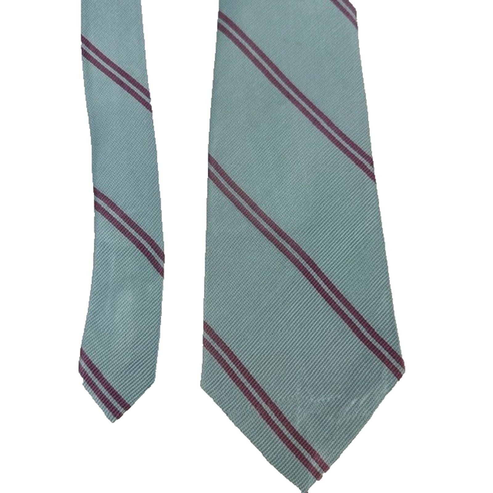 Other Tattersall tie Blue Striped 55" Silk Preppy Grandpacore VTG Size ONE SIZE - 1 Thumbnail