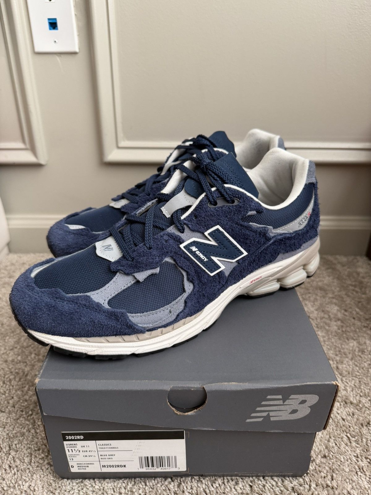 New Balance New Balance 2002R Protection Pack Navy Grey Size US 11.5 / EU 44-45 - 1 Thumbnail