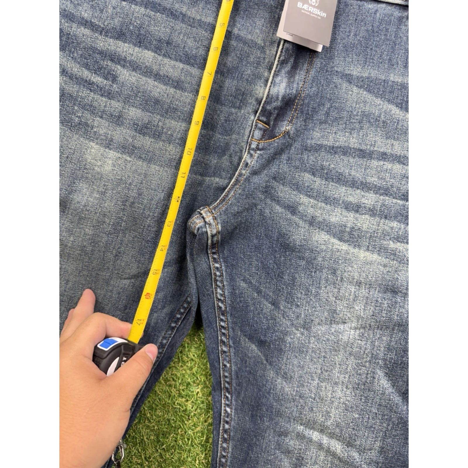 Skin VINTAGE Baer Skin Jeans Men's 44 Waist Casual Slim Straight Denim Stretch Logo 90s Blue Size US 44 / EU 60 - 5 Thumbnail