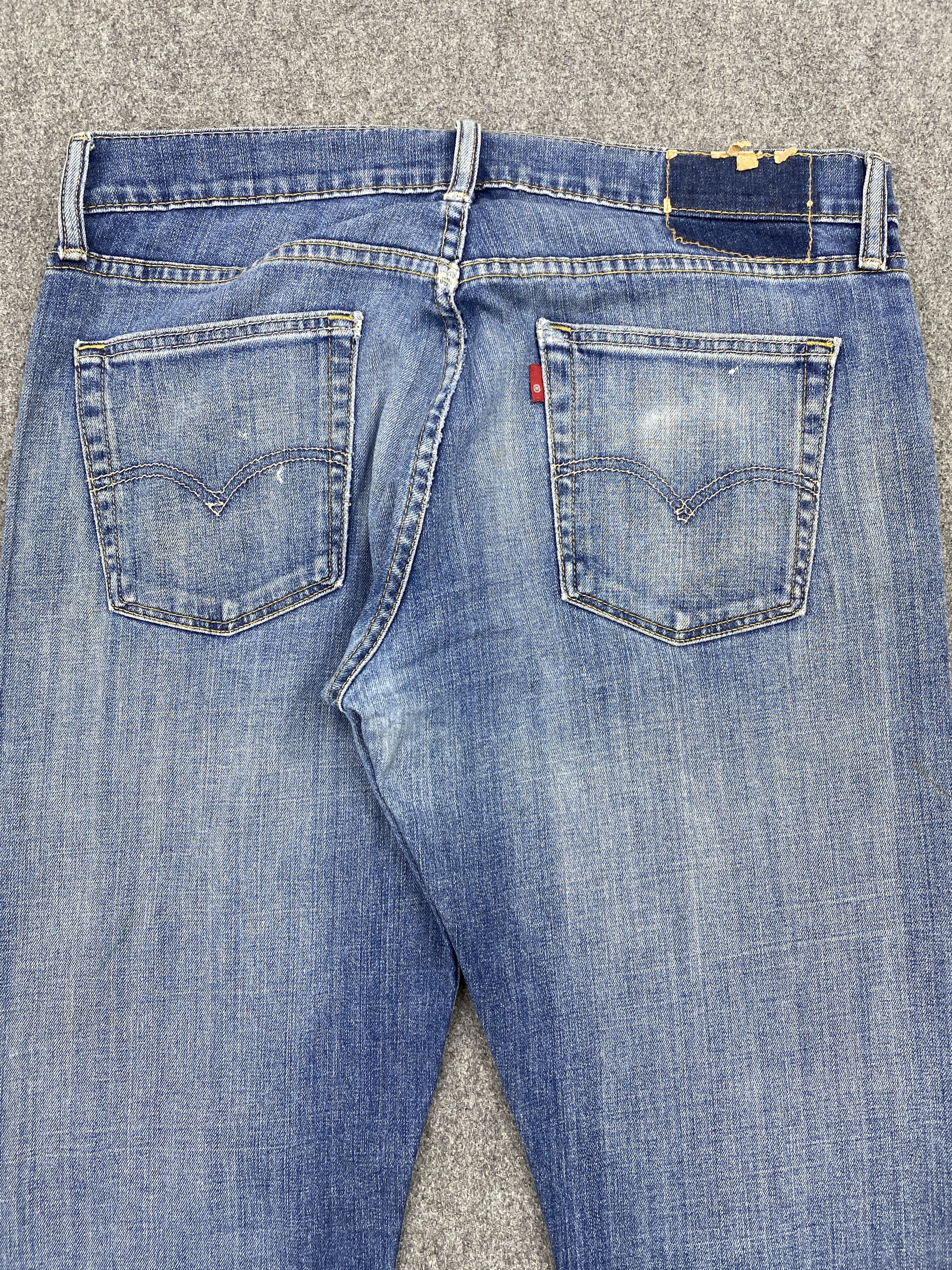 Levi's × Vintage Vintage Levi's 514 Distressed Blue Denim Jeans Size US 34 / EU 50 - 4 Thumbnail