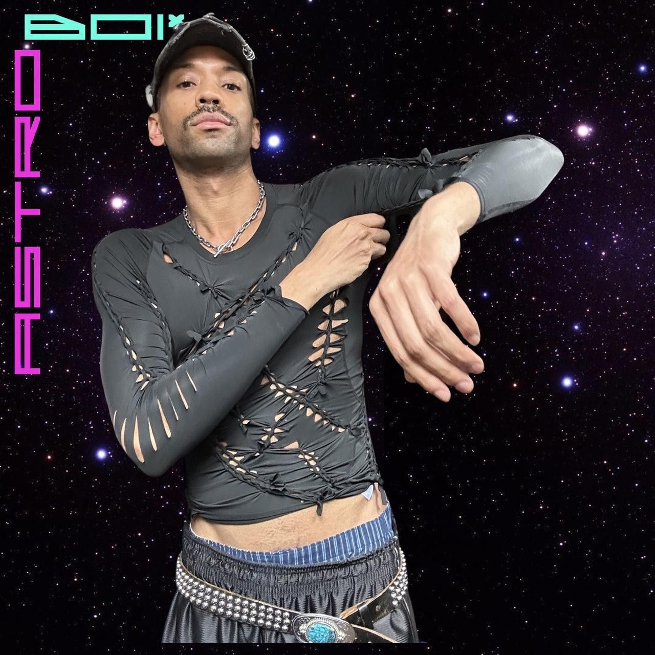 Other ASTROBOI* 'LEO' Black braided twist Compression Top - Large Size US L / EU 52-54 / 3 - 2 Thumbnail