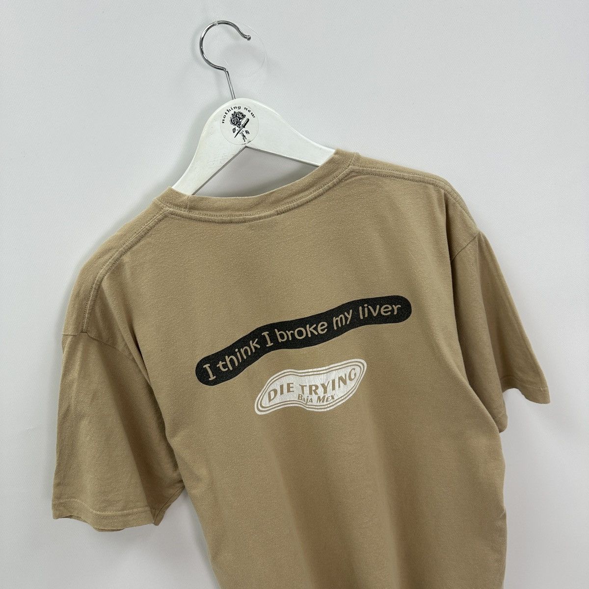Vintage Vintage 90s Die Trying Baja Mex I think I broke my liver tee Size US L / EU 52-54 / 3 - 2 Thumbnail