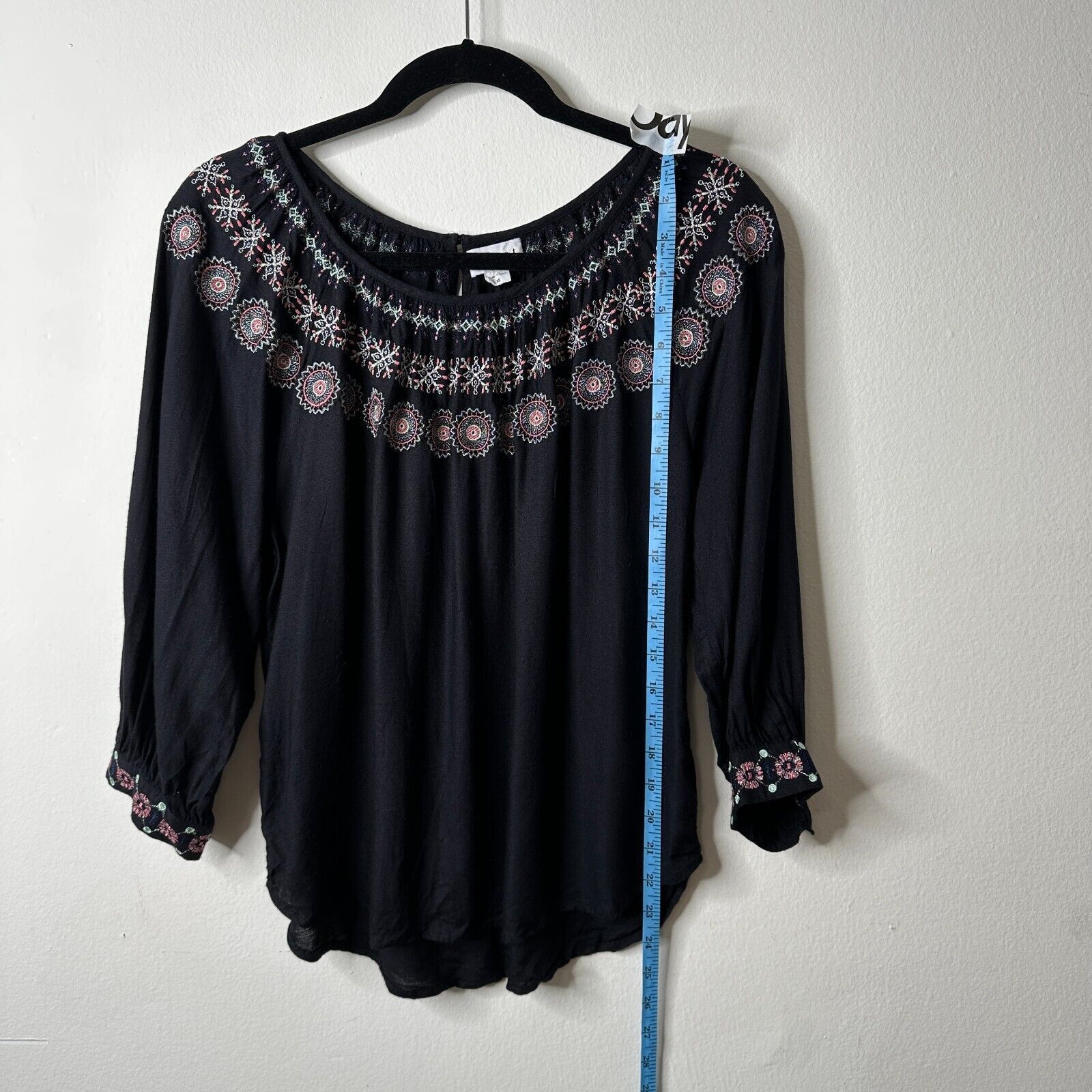 Other Velvet By Graham & Spencer Eva Black Peasant Top XS Size XS / US 0-2 / IT 36-38 - 12 Thumbnail