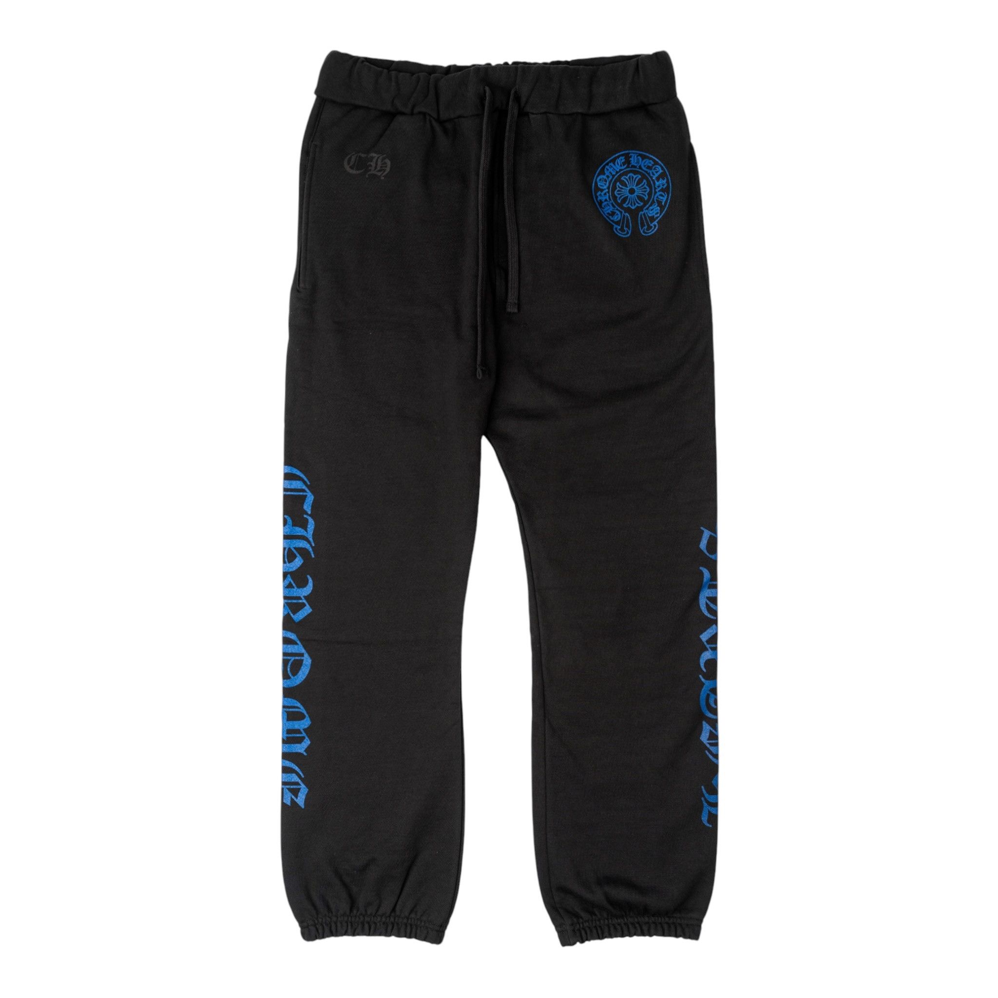Chrome Hearts Horseshoe Logo Sweatpants Black Blue (Thermal Lined) Size US 36 / EU 52 - 1 Thumbnail