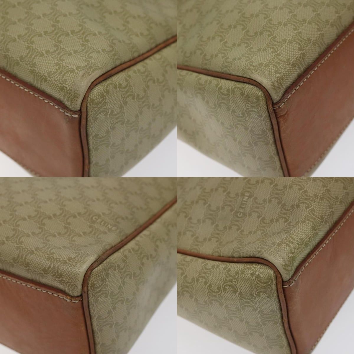 Celine CELINE Macadam Canvas Hand Bag Pvc Beige Gold Size ONE SIZE - 10 Thumbnail