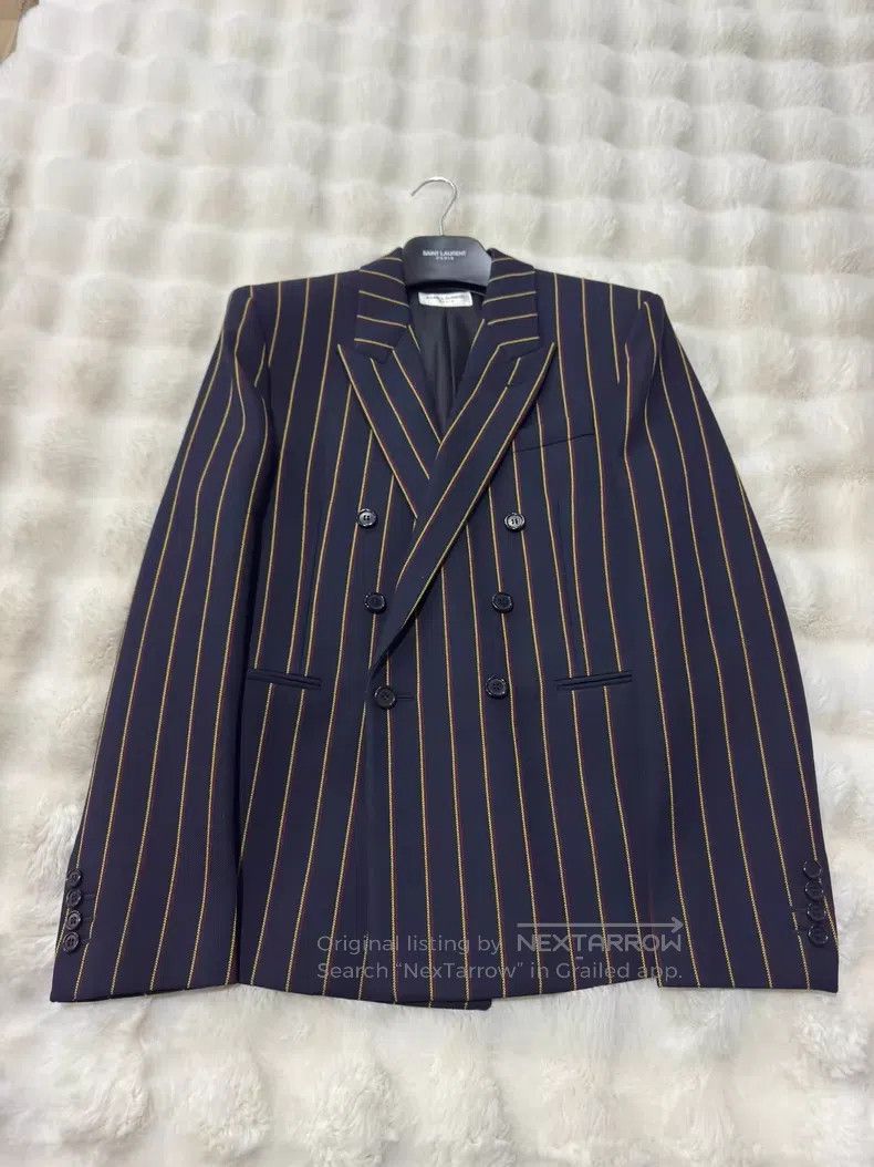 Saint Laurent Paris Saint Laurent Paris Striped double-breasted men's suit Size US M / EU 48-50 / 2 - 1 Thumbnail