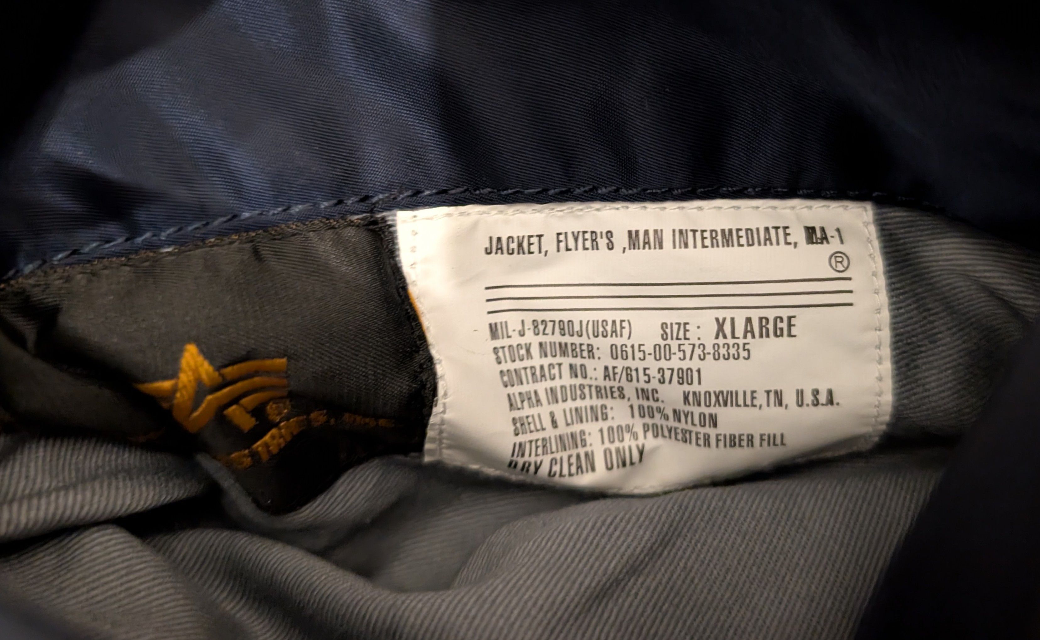 Alpha Industries ONE OF A KIND Alpha Industries MA-1 Bomber Jacket Size US XL / EU 56 / 4 - 3 Thumbnail