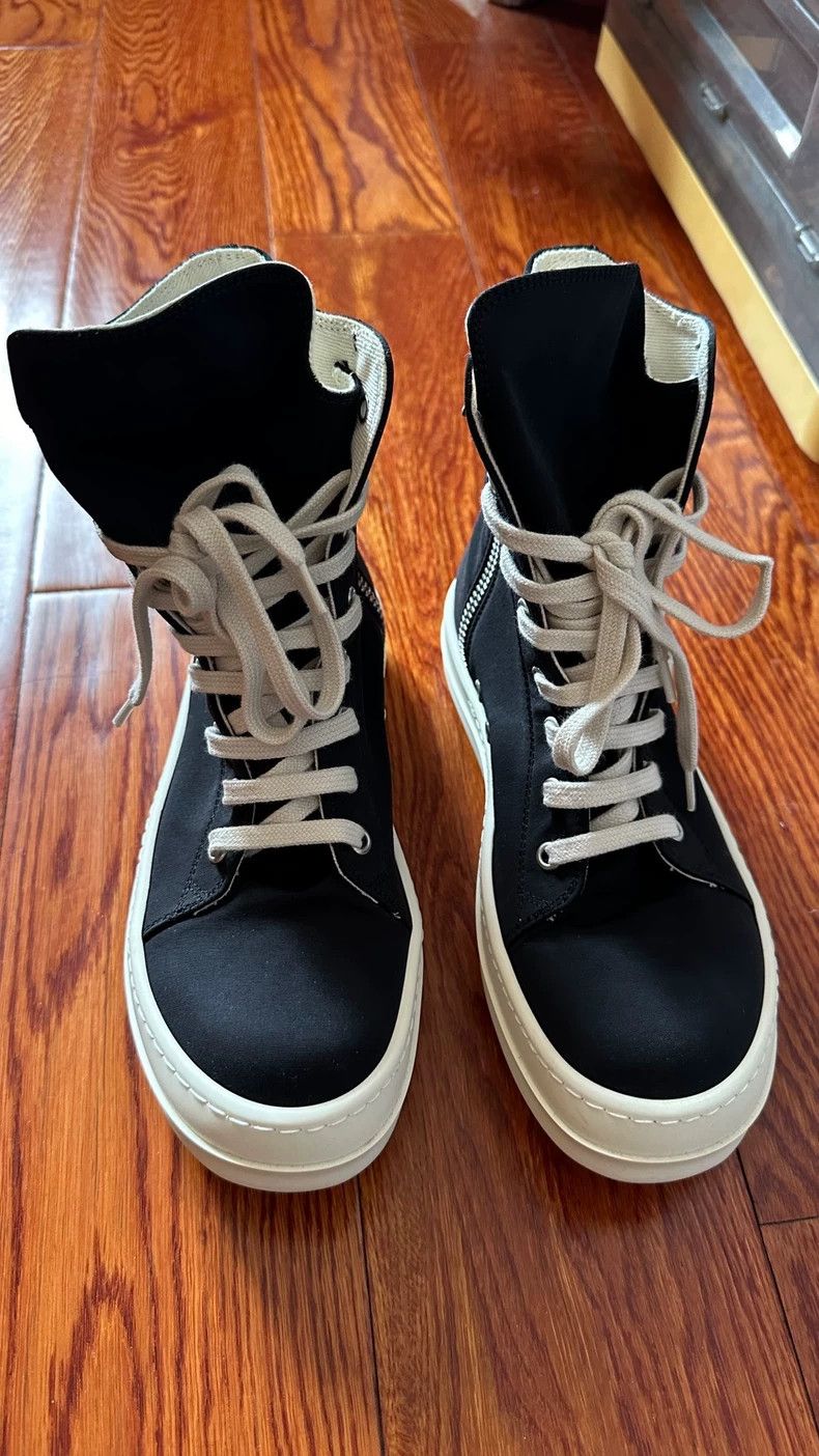Rick Owens Rick Owens High-Top Canvas Sneakers Size 38-dmc Size US 6 / EU 39 - 1 Thumbnail