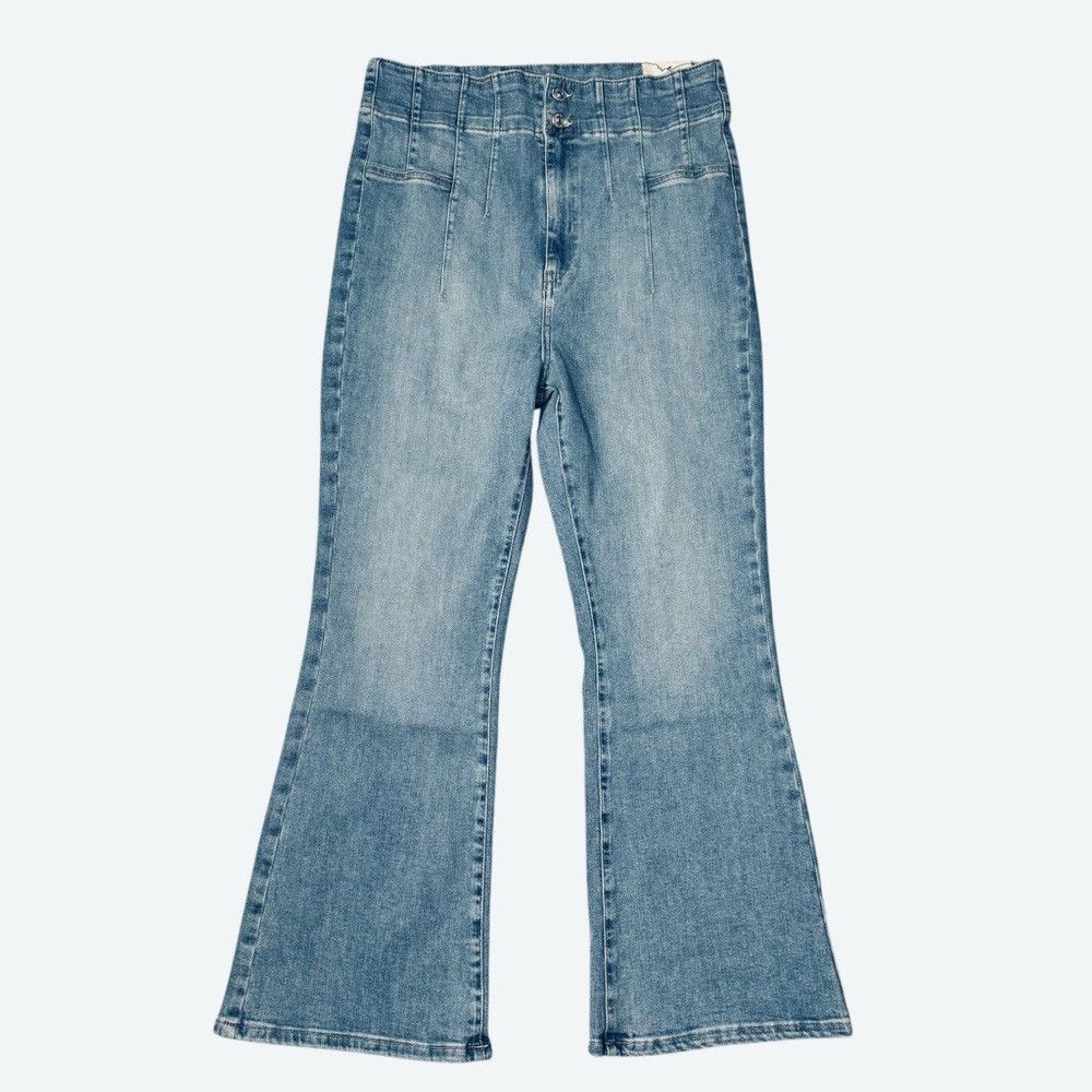 Free People New Free People We The Free Jayde Crop Flare Hayley Blue Je Size 30" / US 8 / IT 44 - 3 Thumbnail