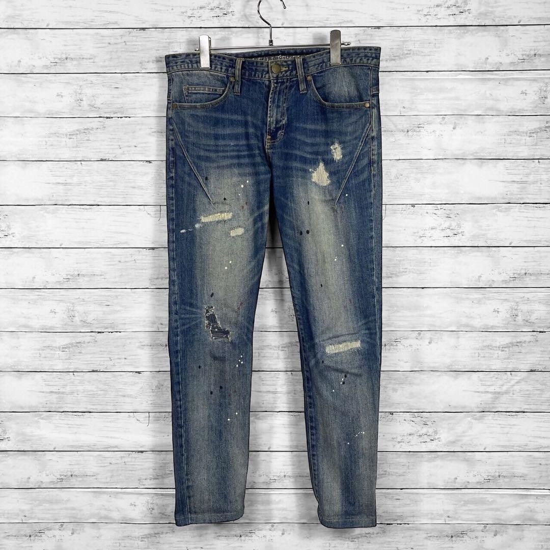 【新品未使用】NUMBER (N)INE LOVELESSGUILD PRIME Number (N)ine x Loveless Guild Prime Distressed Skinny Denim