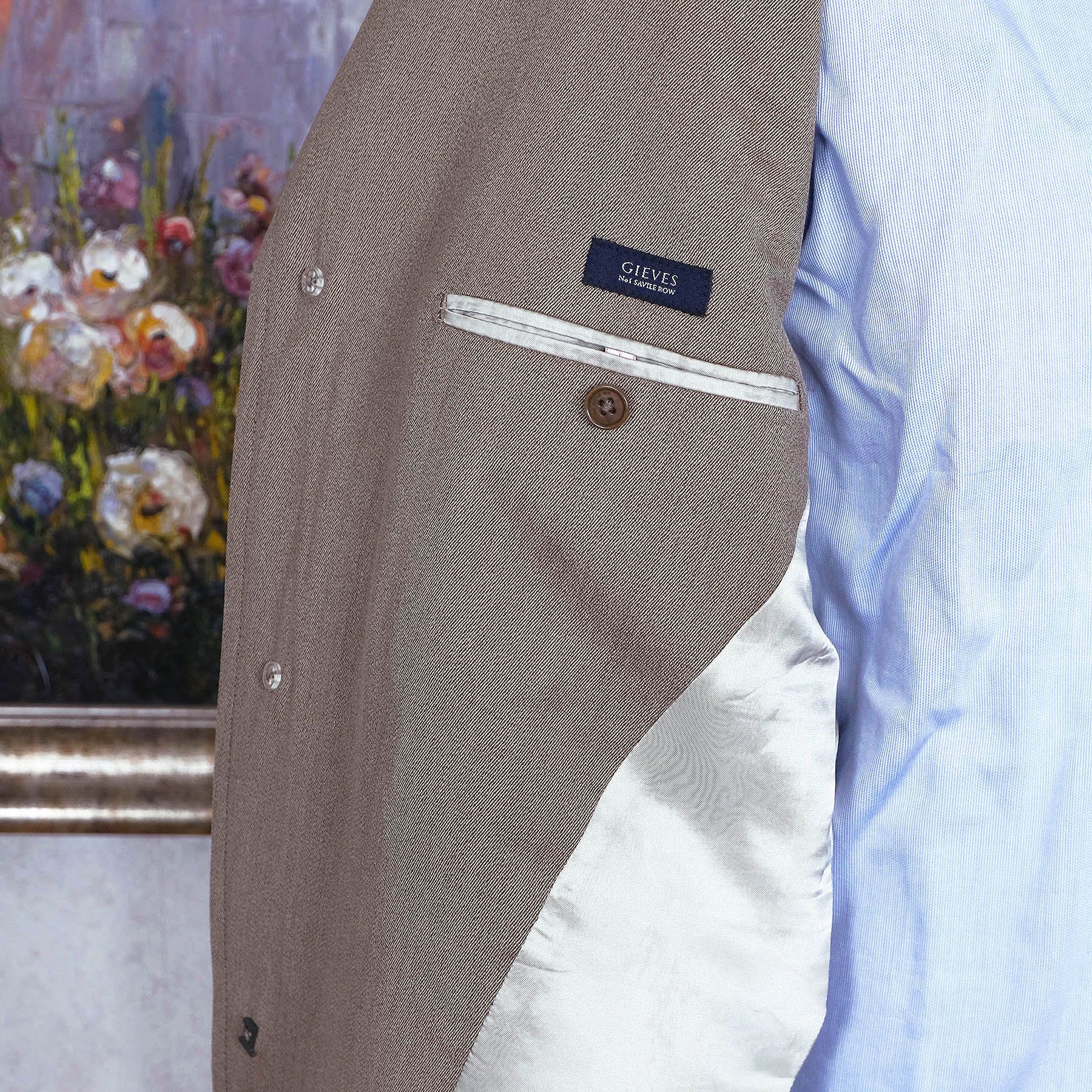 Gieves & Hawkes Gieves & Hawkes, Light wool Covert Coat, Size 40, RRP 1764 e Size US M / EU 48-50 / 2 - 6 Thumbnail
