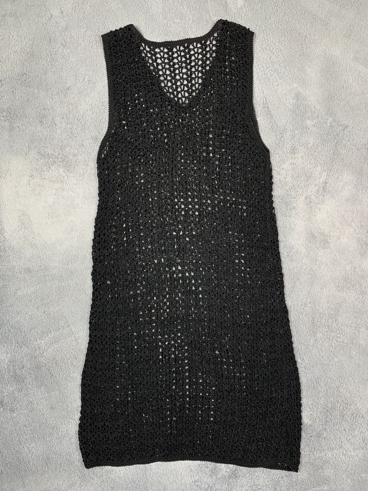 Vintage Vintage Y2K knit mesh midi dress avantgarde streetwear Size S / US 4 / IT 40 - 5 Thumbnail