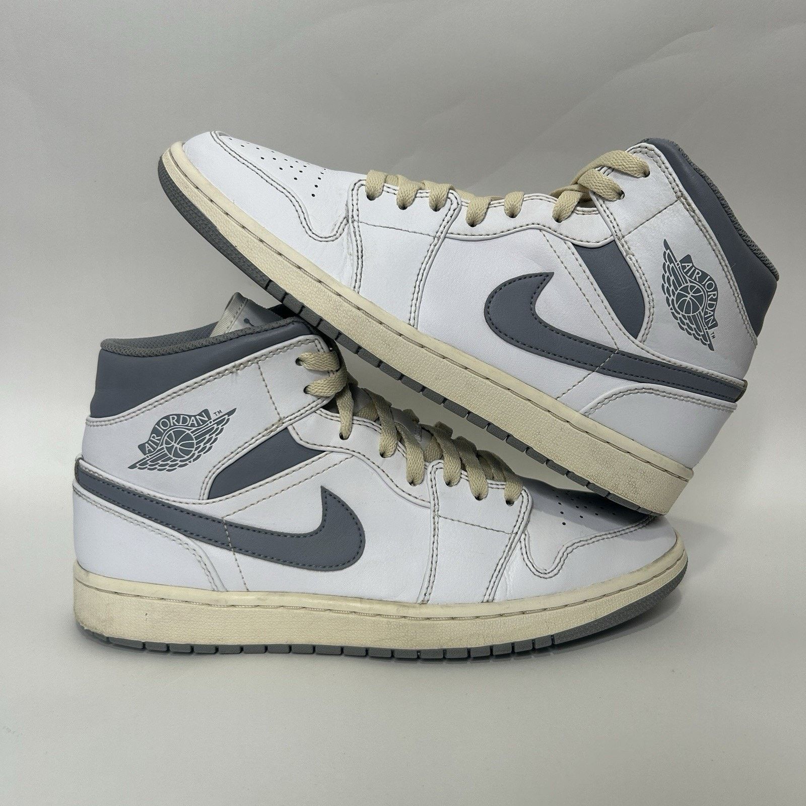 Jordan Brand Nike Air Jordan 1 Mid Retro “Neutral Grey White” 554724-135 Size US 9.5 / EU 42-43 - 1 Thumbnail