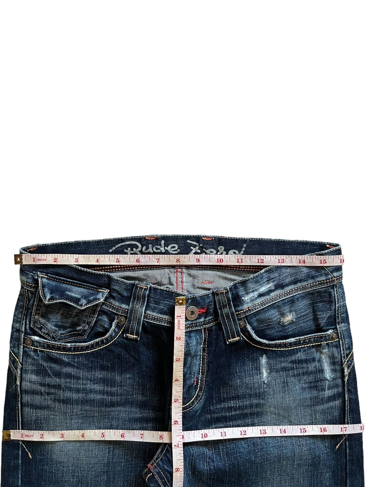 Edwin Vintage Japanese Edwin Flared Buckle Back Distressed Jeans Size 32" / US 10 / IT 46 - 11 Thumbnail