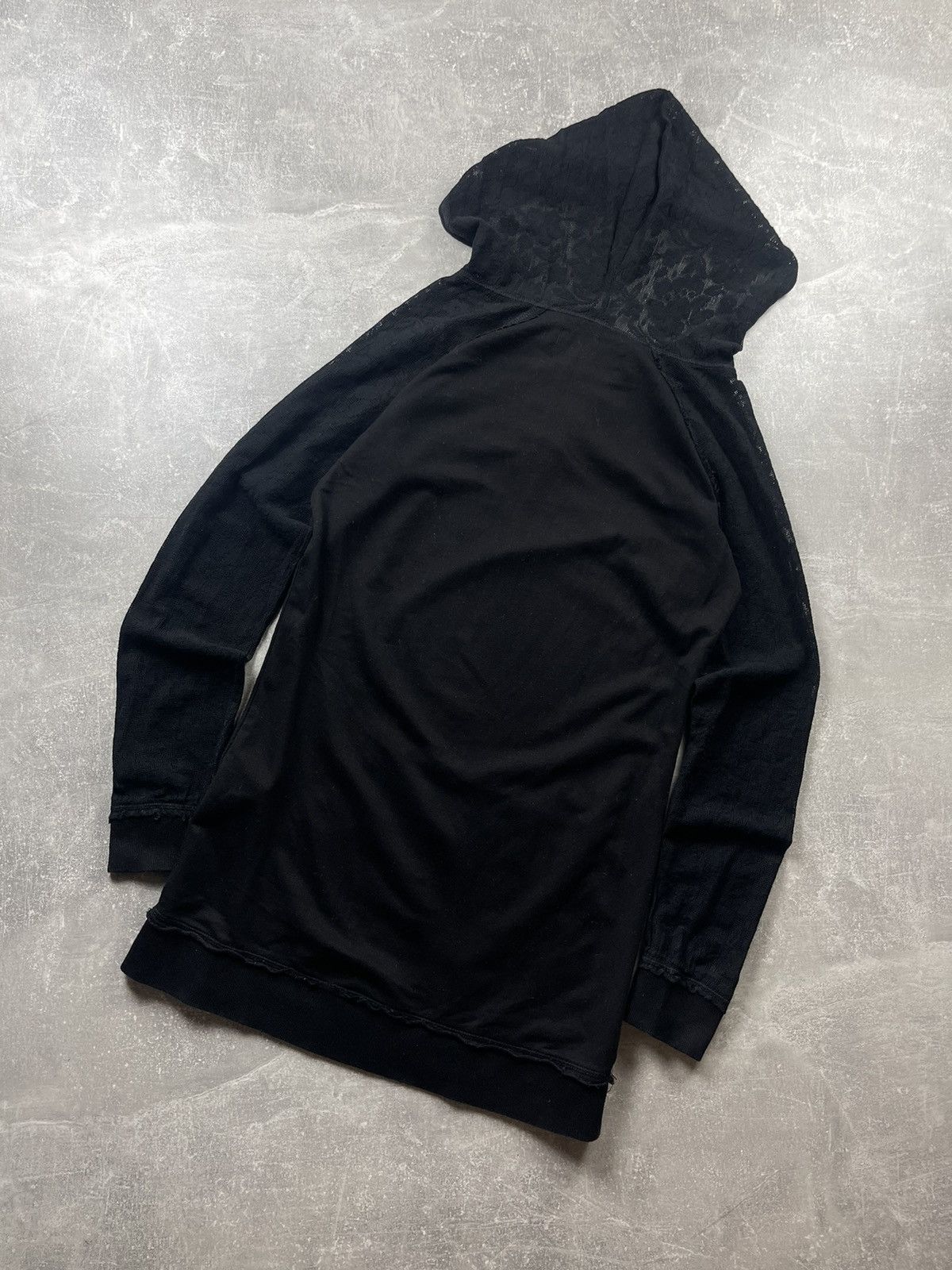 Other Gothicana by EMP Black Hoodie Gothic Punk Mesh Hood&Sleeves Size L / US 10 / IT 46 - 6 Thumbnail