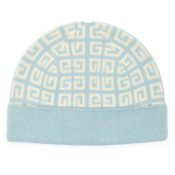 Givenchy Givenchy Light Blue Patterned Beanie Size ONE SIZE - 1 Thumbnail