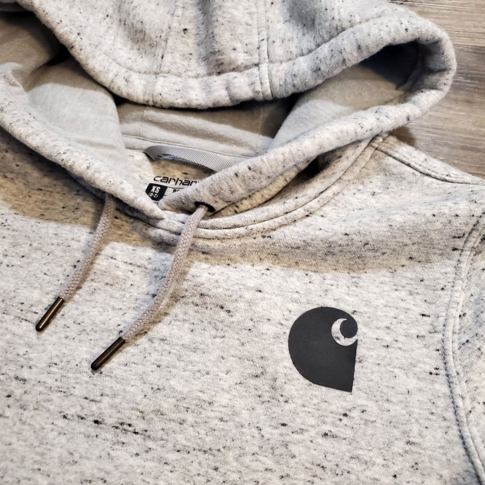 Carhartt Carhartt Hoodie Womens XS Gray Asphalt Heather Relaxed Fit Logo Sleeve Graphic Size XS / US 0-2 / IT 36-38 - 4 Thumbnail