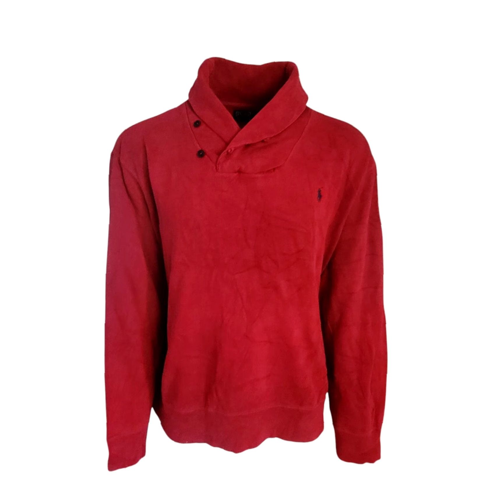 Polo Ralph Lauren Polo Ralph Lauren Shawl Collar Pullover Red XXL Jumper, 100% Cotton, Classic Fit, Men’s, Long Sleeve Size US XL / EU 56 / 4 - 2 Thumbnail