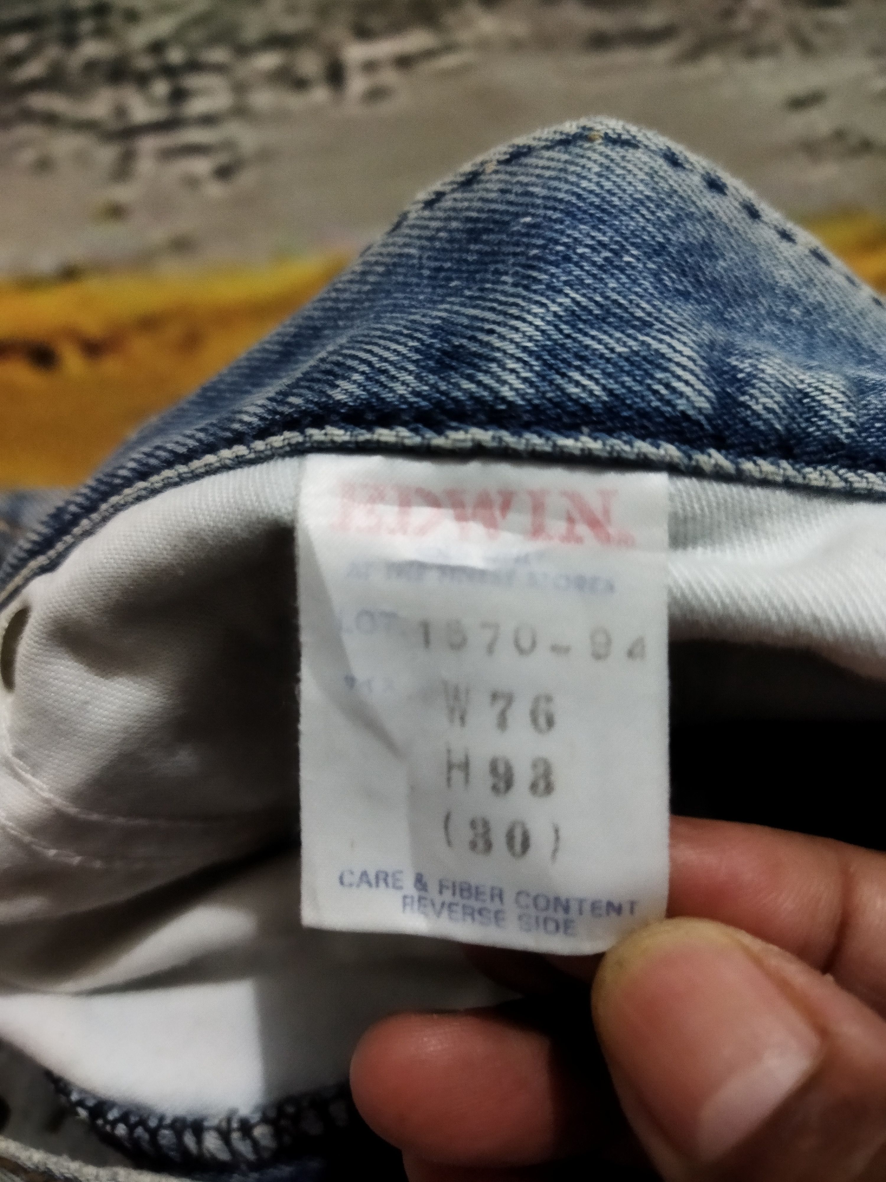 Edwin VINTAGE EDWIN DISTRESSED LIGHT BLUE JEANS PANTS Size US 29 - 11 Thumbnail