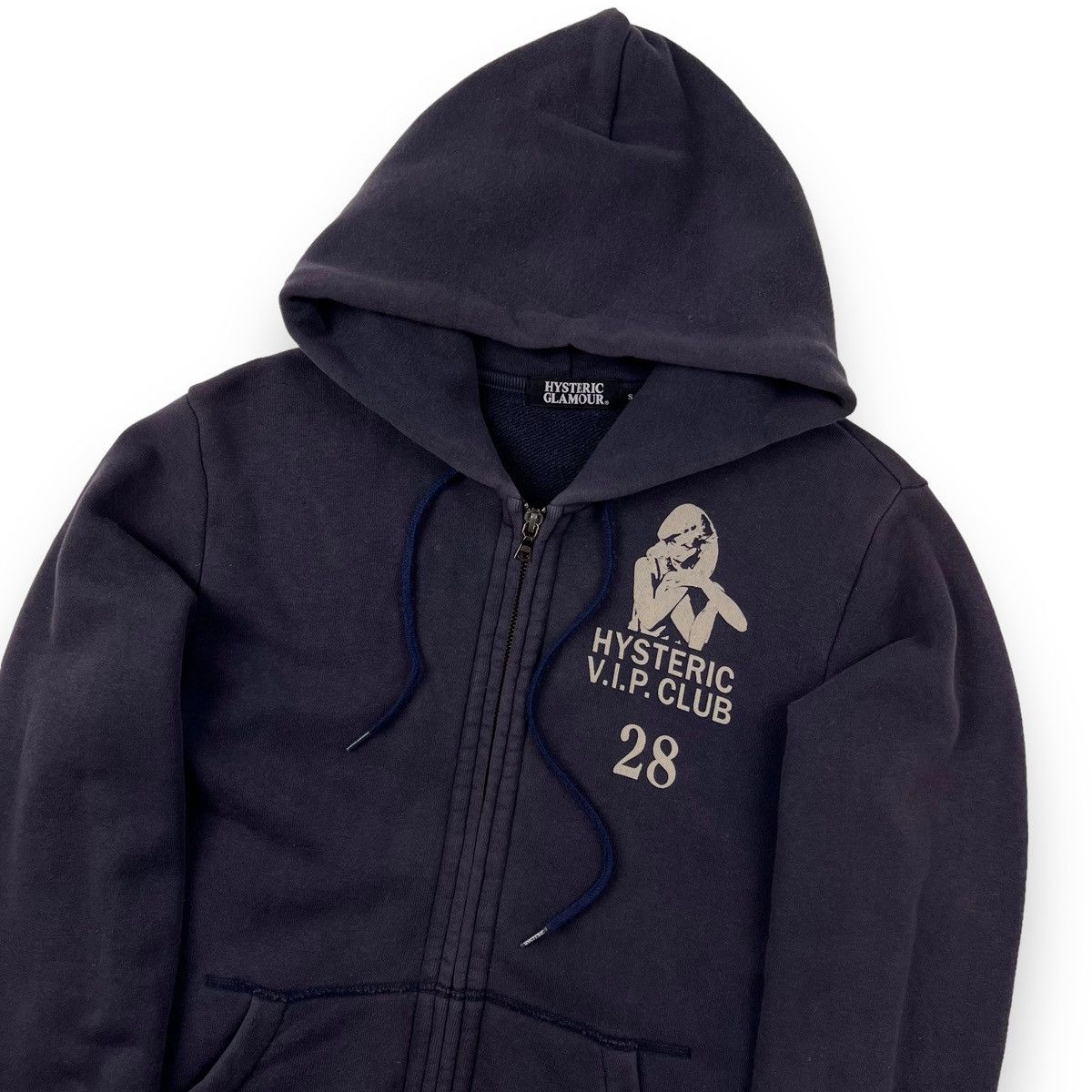 Pre-owned Hysteric Glamour Vip Club Navy Hoodie | ModeSens