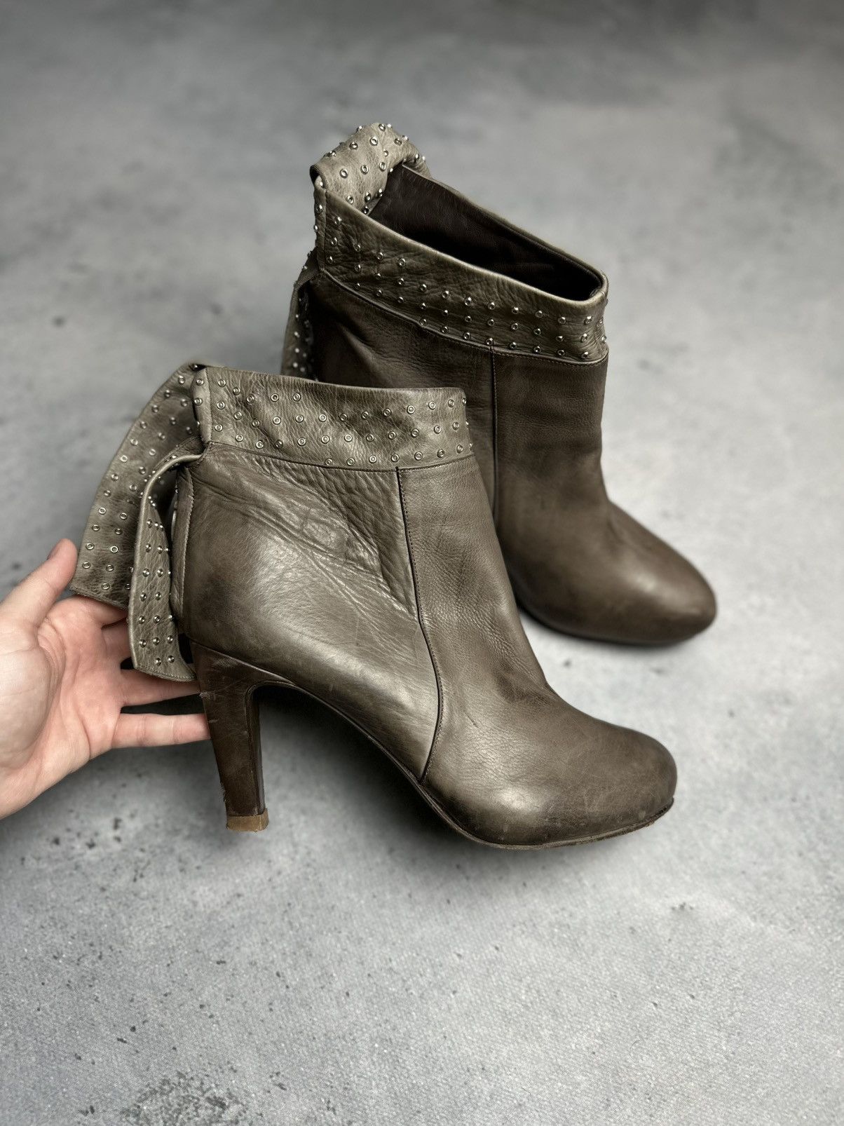 Vintage Luis Onofre Heels Leather Boots Rare Italian Item AvantGarde Size US 6.5 / IT 36.5 - 3 Thumbnail