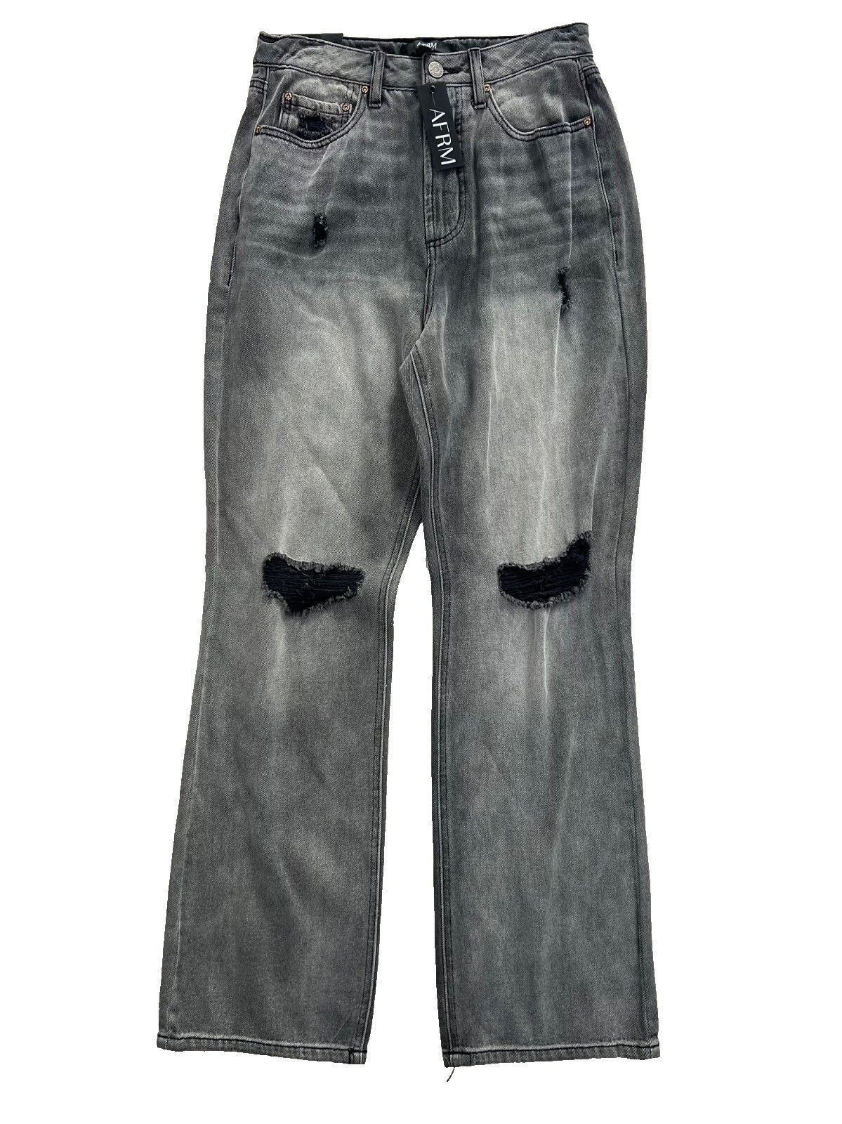 Other AFRM Oden High Rise Wide Leg Jeans Shadow Grey Wash ( 28 ) Size 28" / US 6 / IT 42 - 3 Thumbnail
