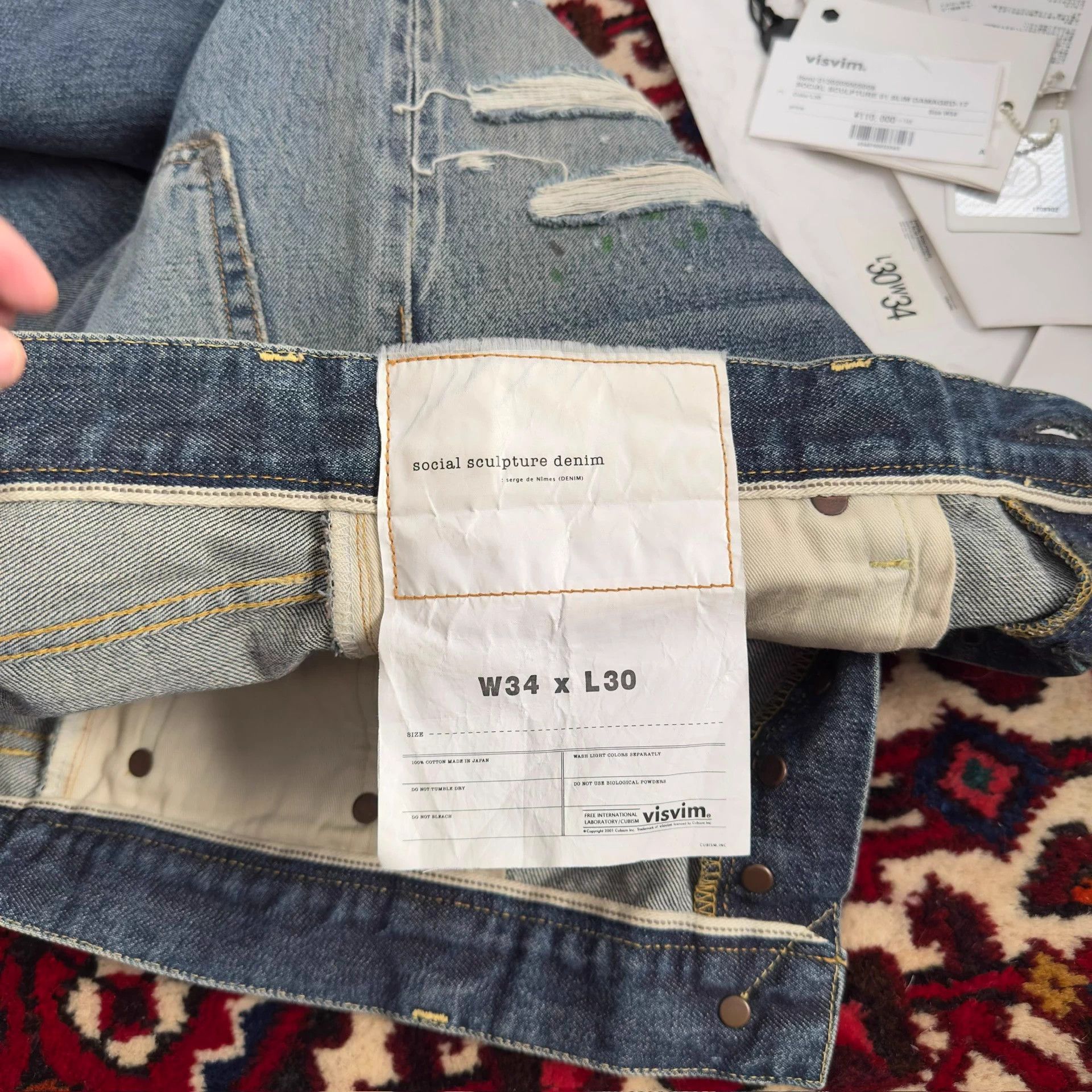 Visvim visvim 20aw 01.2d17 mud dyed wide jeans w34l30 Size US 34 / EU 50 - 7 Thumbnail
