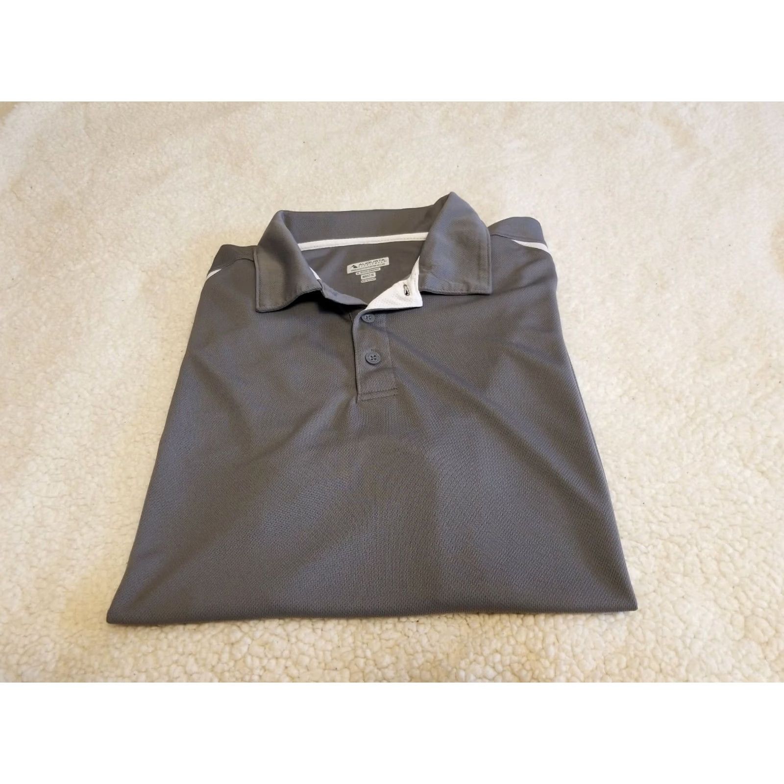 Augusta Sportswear Augusta Sportswear Moisture Management Gray Polo Shirt XL Men Short Sleeve Collared Button Golf Polo Size US XL / EU 56 / 4 - 2 Thumbnail