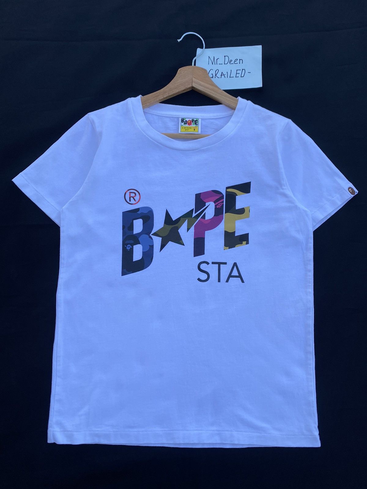 Bape Rare BAPE STA Spellout Tshirt Size S / US 4 / IT 40 - 2 Thumbnail