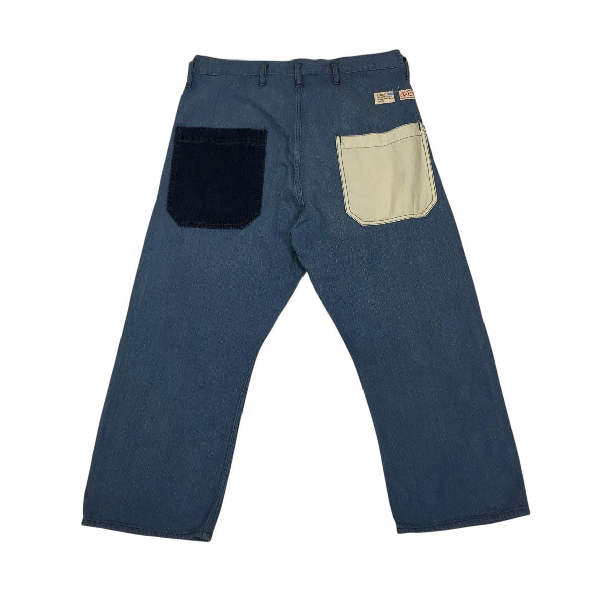 Japanese Brand 🔥VINTAGE CANTON OVERALLS PANTS INDIGO UNION MADE Size US 34 / EU 50 - 2 Thumbnail