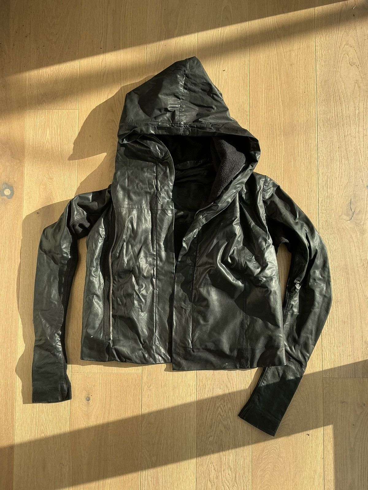 Rick Owens Rick Owens 2009 Hooded Leather Jacket Size M / US 6-8 / IT 42-44 - 3 Thumbnail