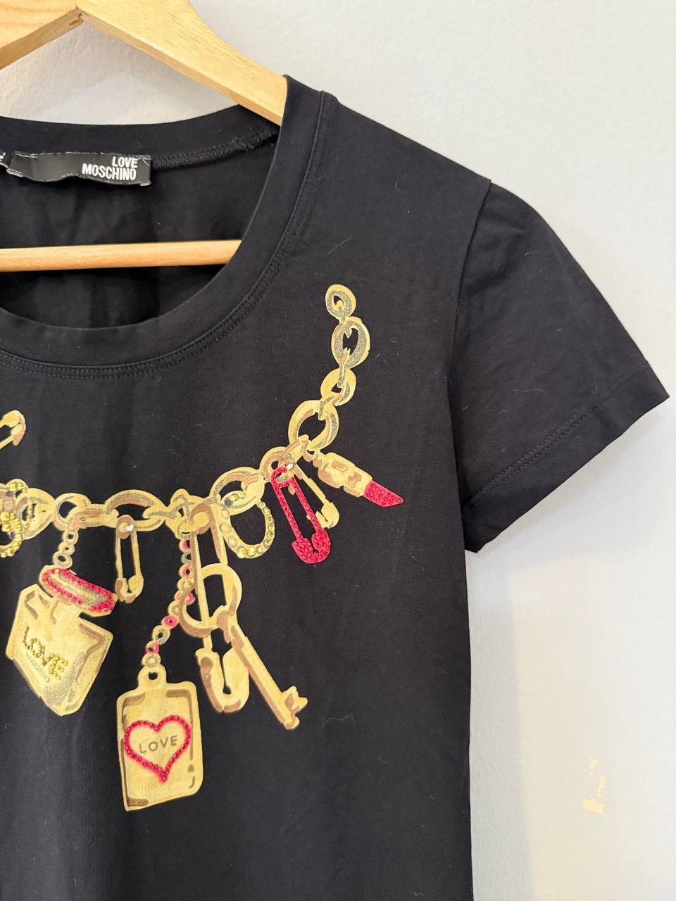 Love Moschino Love Moschino t-shirt black tee luxury buttoms Size M / US 6-8 / IT 42-44 - 2 Thumbnail