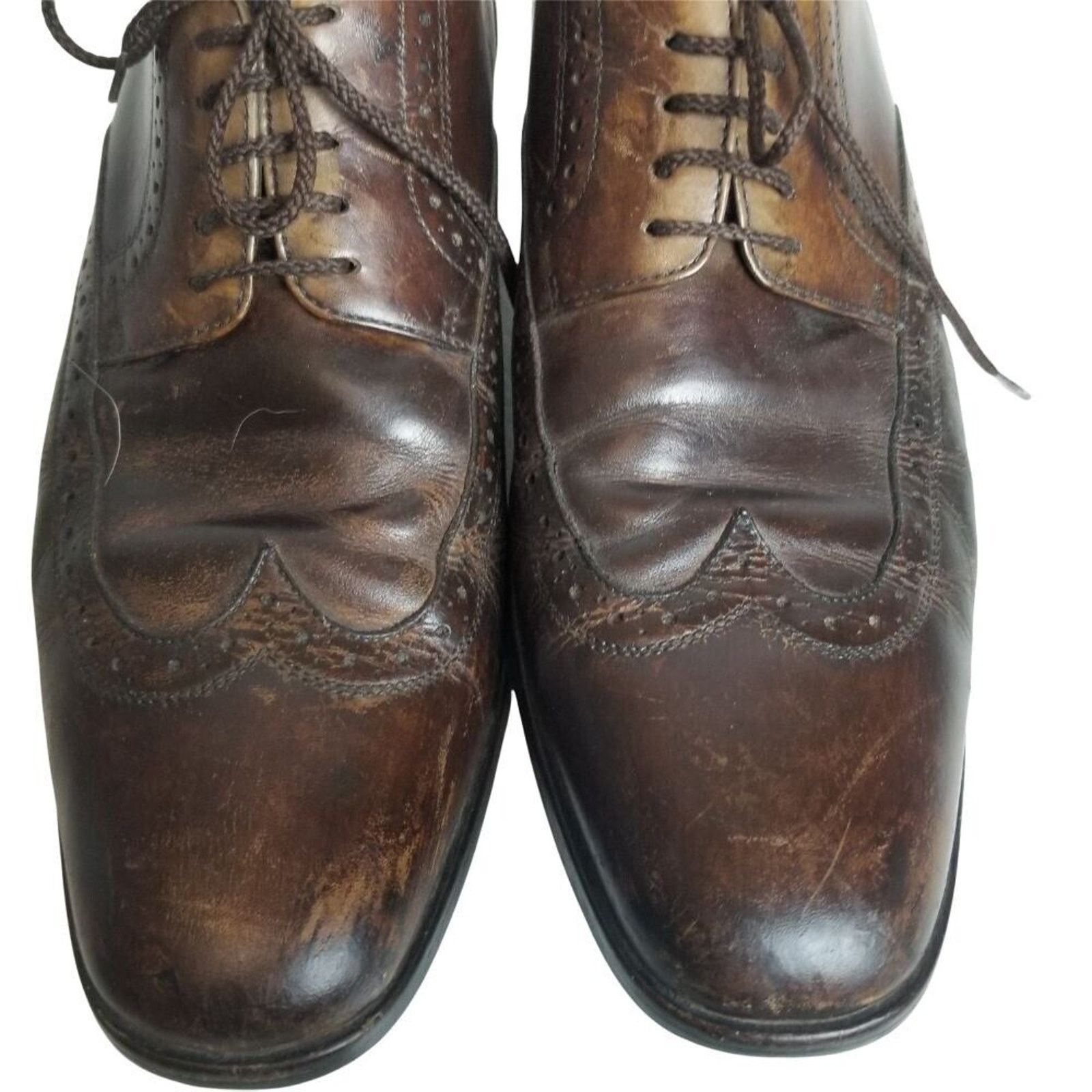 Hugo Boss Hugo Boss Mens Leather Wingtip Lace Up Oxford Dress Shoes Size US 9.5 / EU 42-43 - 3 Thumbnail