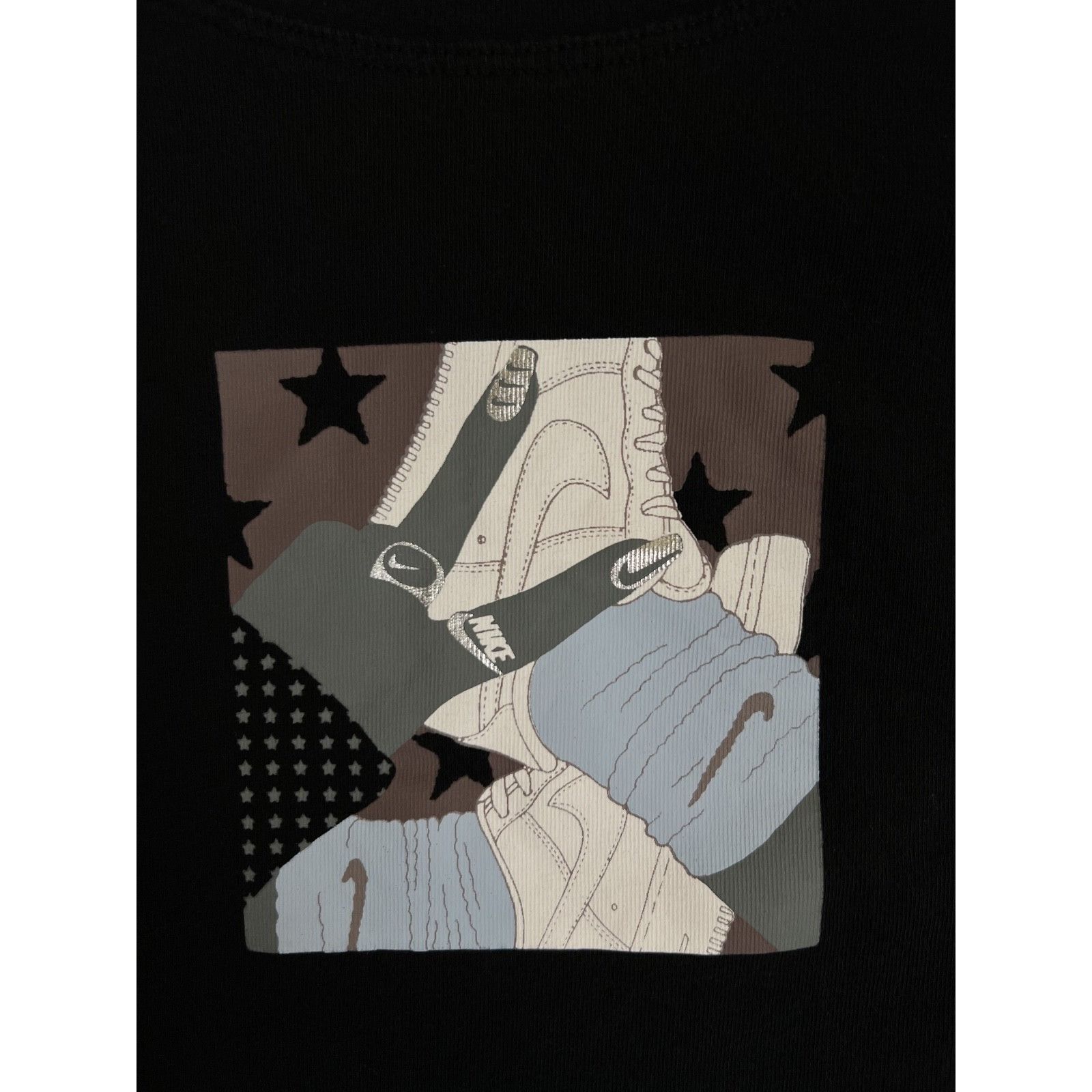 Nike Nike Air Force Women's T-Shirt Size Medium Retro Black Y2K Size M / US 6-8 / IT 42-44 - 3 Thumbnail