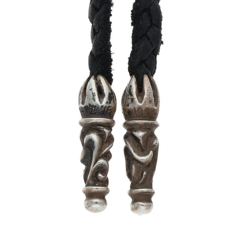 Chrome Hearts Chrome Hearts Leather Braid Silver Necklace Size ONE SIZE - 3 Thumbnail