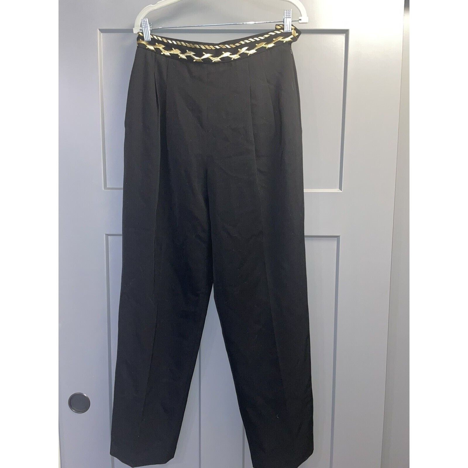 Adrianna Papell Adam Douglas X Adrianna Papell Trousers Gold Dolphins Size 34" / US 12 / IT 48 - 1 Thumbnail