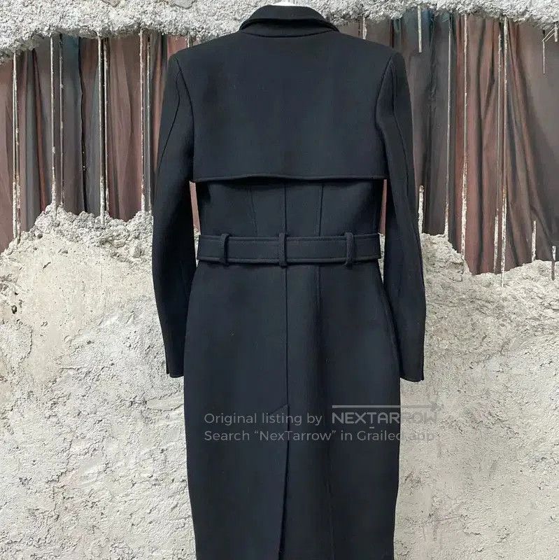 Balmain Balmain Black Wool Long Coat for Women . Size XXS / US 00 / IT 34 - 2 Thumbnail