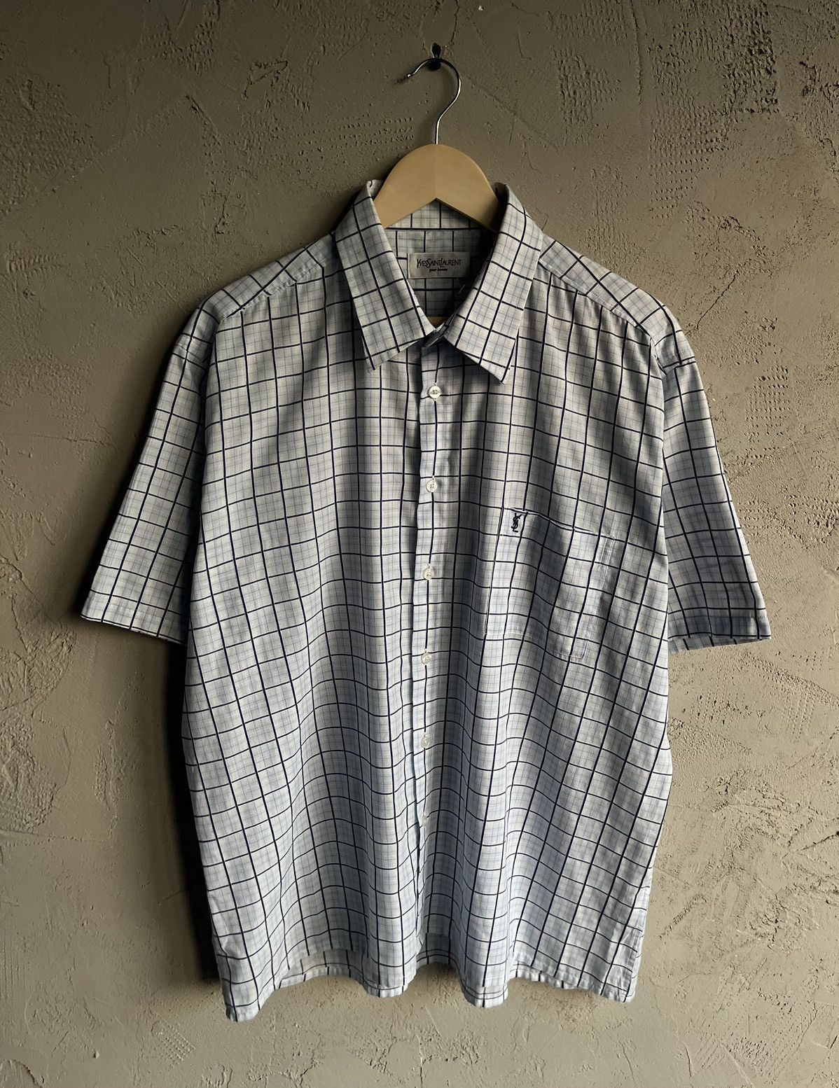 ysl dress shirts Yves Saint Laurent Chemises Pure Cotton Logo Shirt - L Saint Laurent Saint Laurent Casual Shirts for