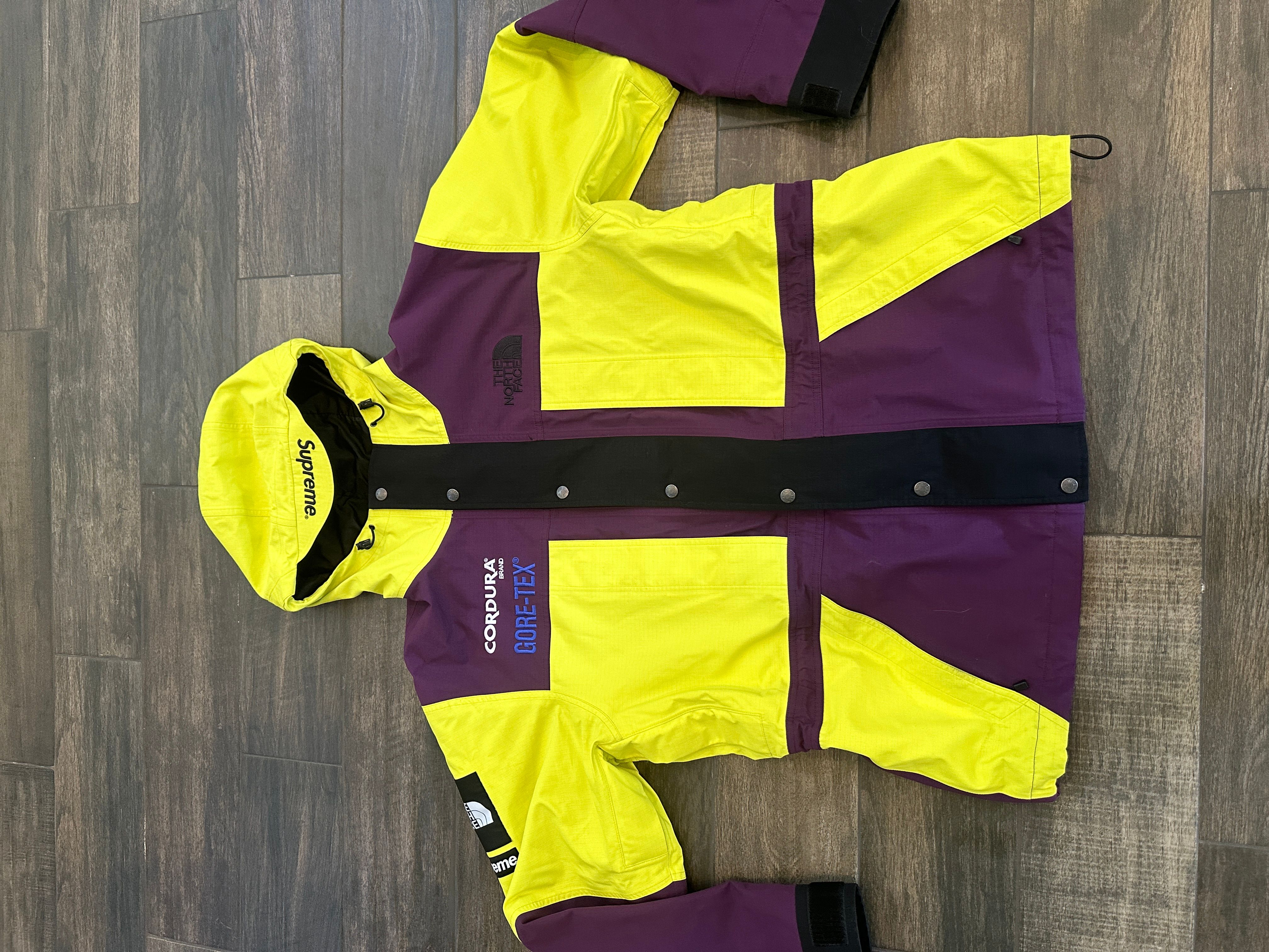 Pre-owned Supreme X The North Face Supreme Tnf Expedition Jacket Gore-tex Cordura Yellow Purple