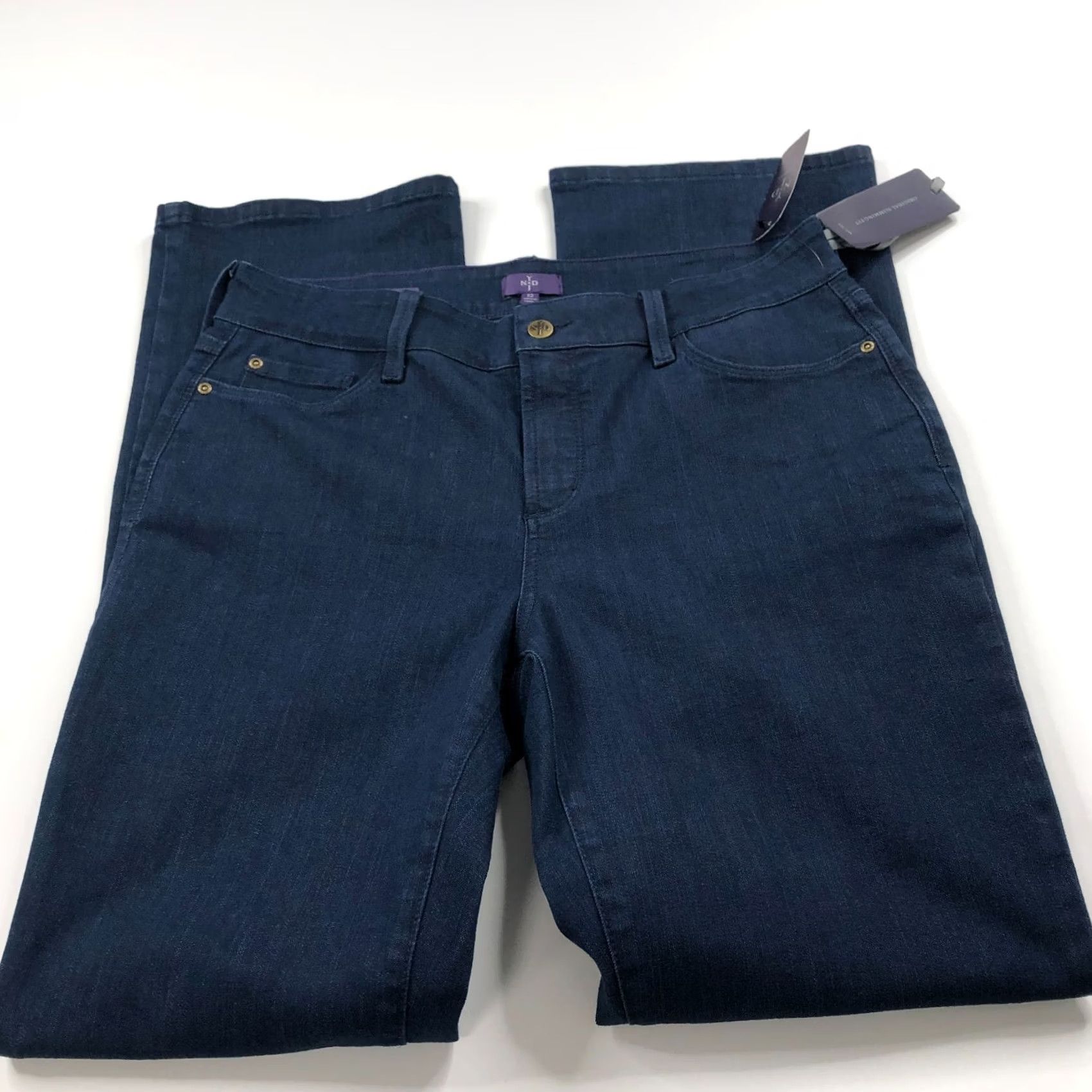 NYDJ NYDJ Barbara Bootcut Jeans Blue 12 33W 32L Mid Rise Denim Women Regular 5-Pocket Stretch Belt Loops Machine Washable Size 34" / US 12 / IT 48 - 3 Thumbnail