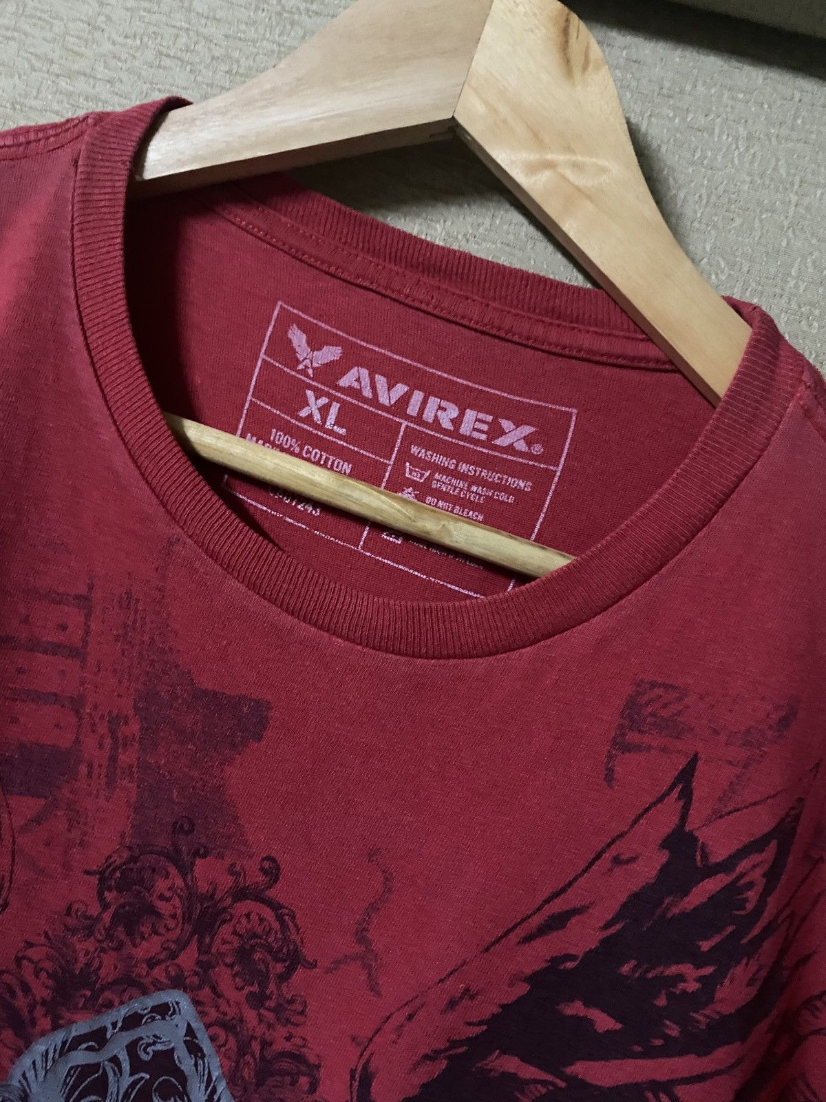 Affliction × Avirex Avirex Grunge Affliction Cross Wings Tee Size US XL / EU 56 / 4 - 6 Thumbnail