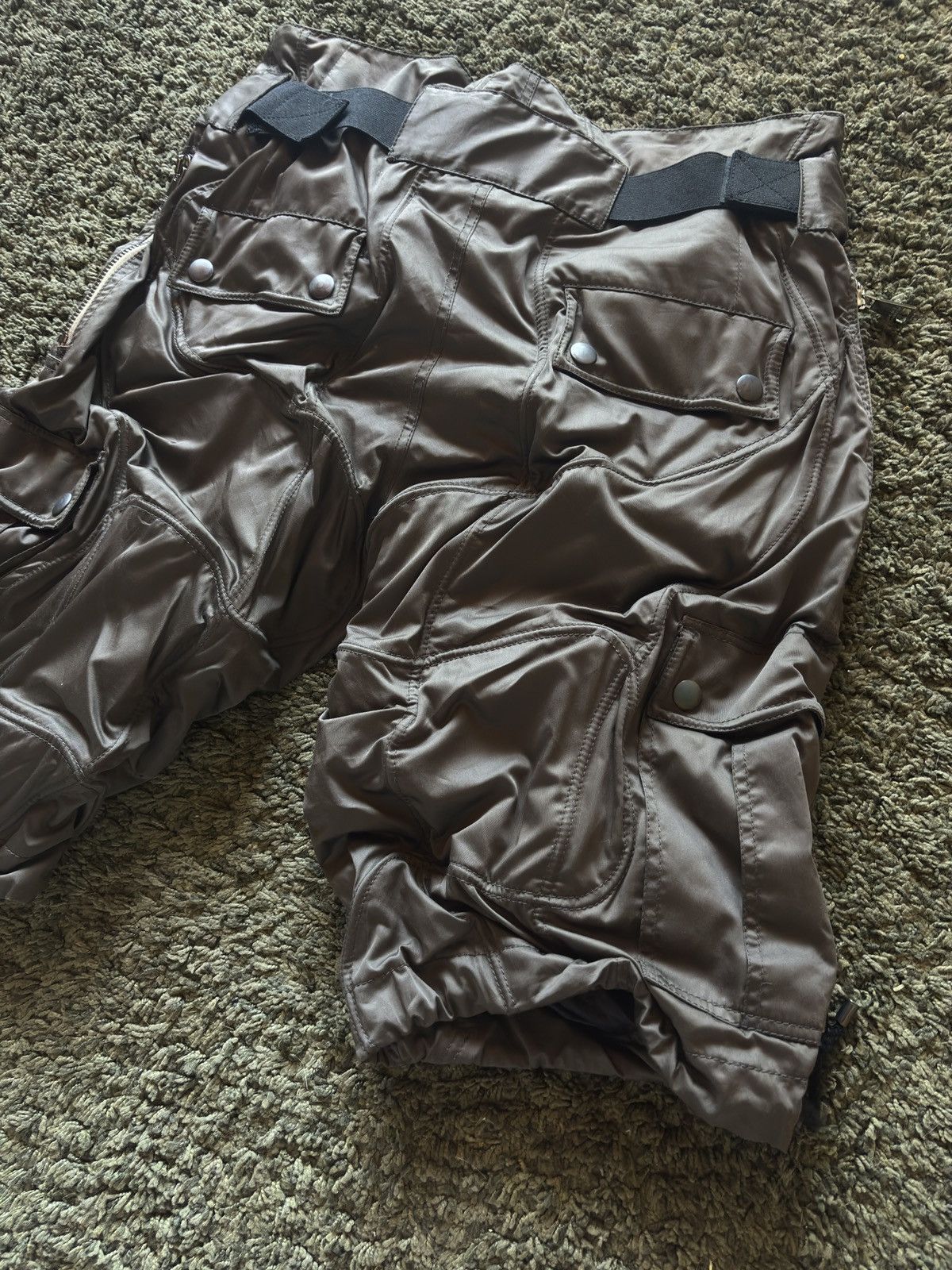Dolce & Gabbana SS08 DOLCE & GABBANA WIRE WRINKLE SHORTS BONDAGE CARGO PANTS Size US 32 / EU 48 - 8 Thumbnail
