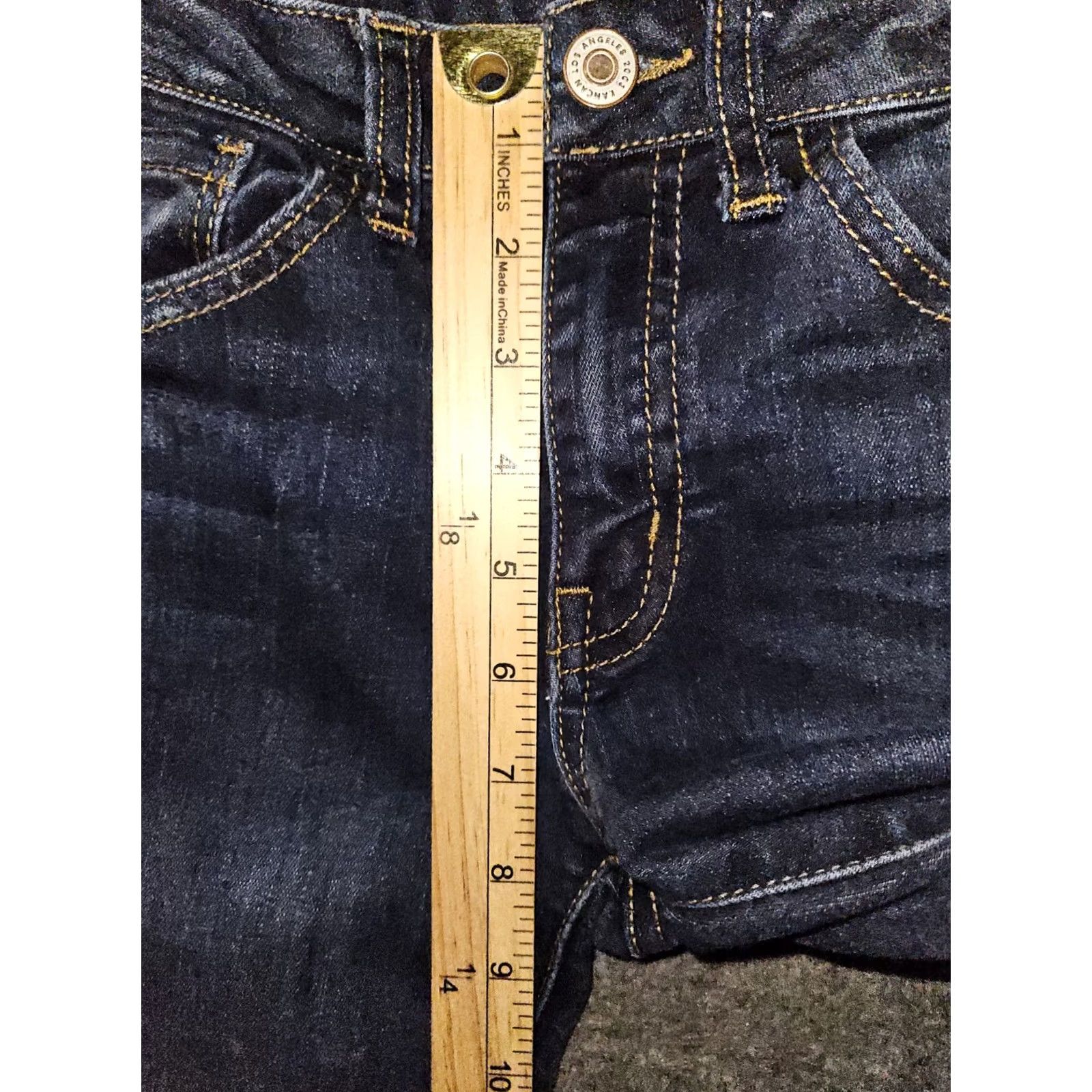 Vintage KanCan Mid Rise Slim Ankle Jeans Juniors 3/25 Blue Denim Stretch Casual Preppy Size 26" / US 2 / IT 38 - 5 Thumbnail