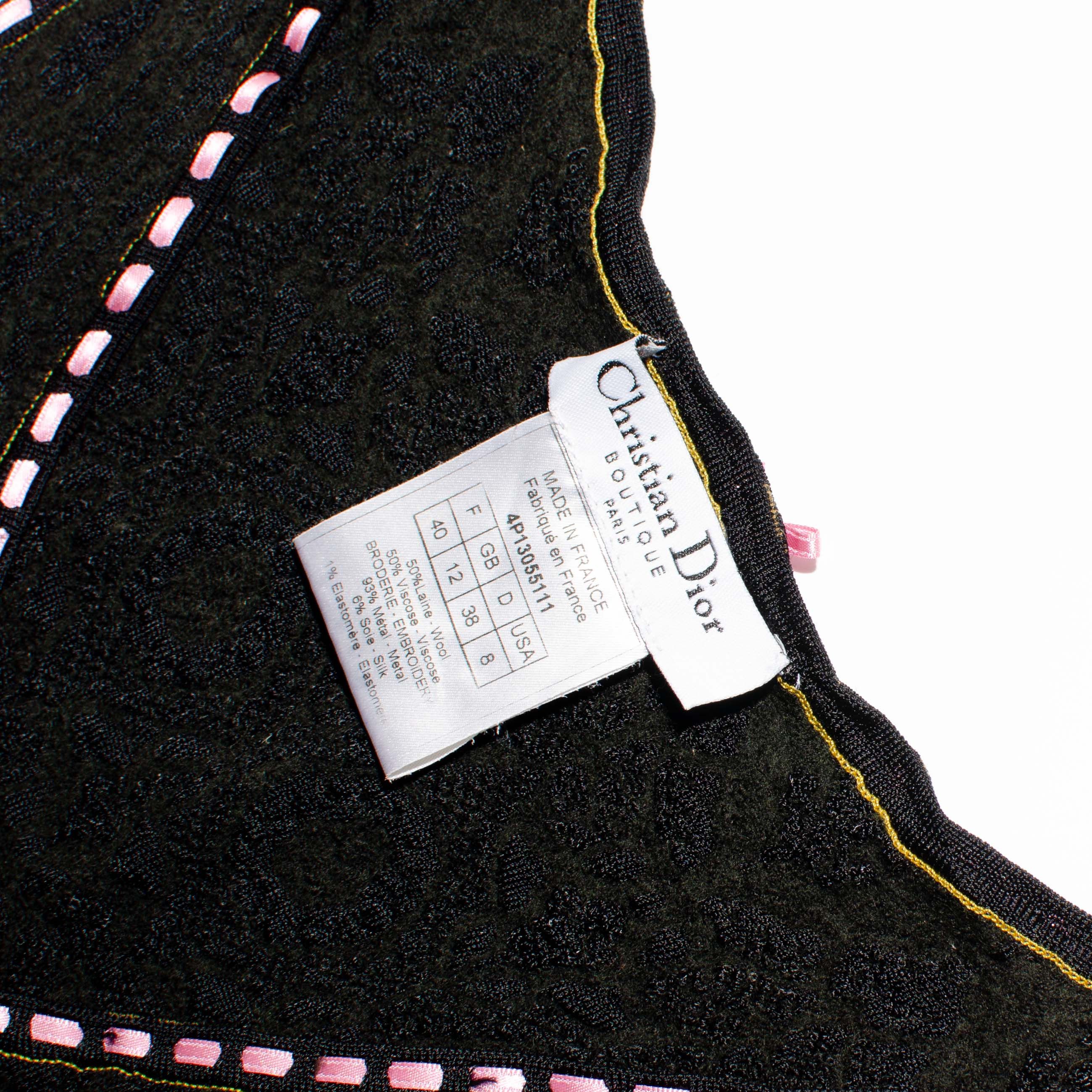 Dior Christian Dior Galliano 2004 Vintage Black tank top Size M / US 6-8 / IT 42-44 - 7 Thumbnail