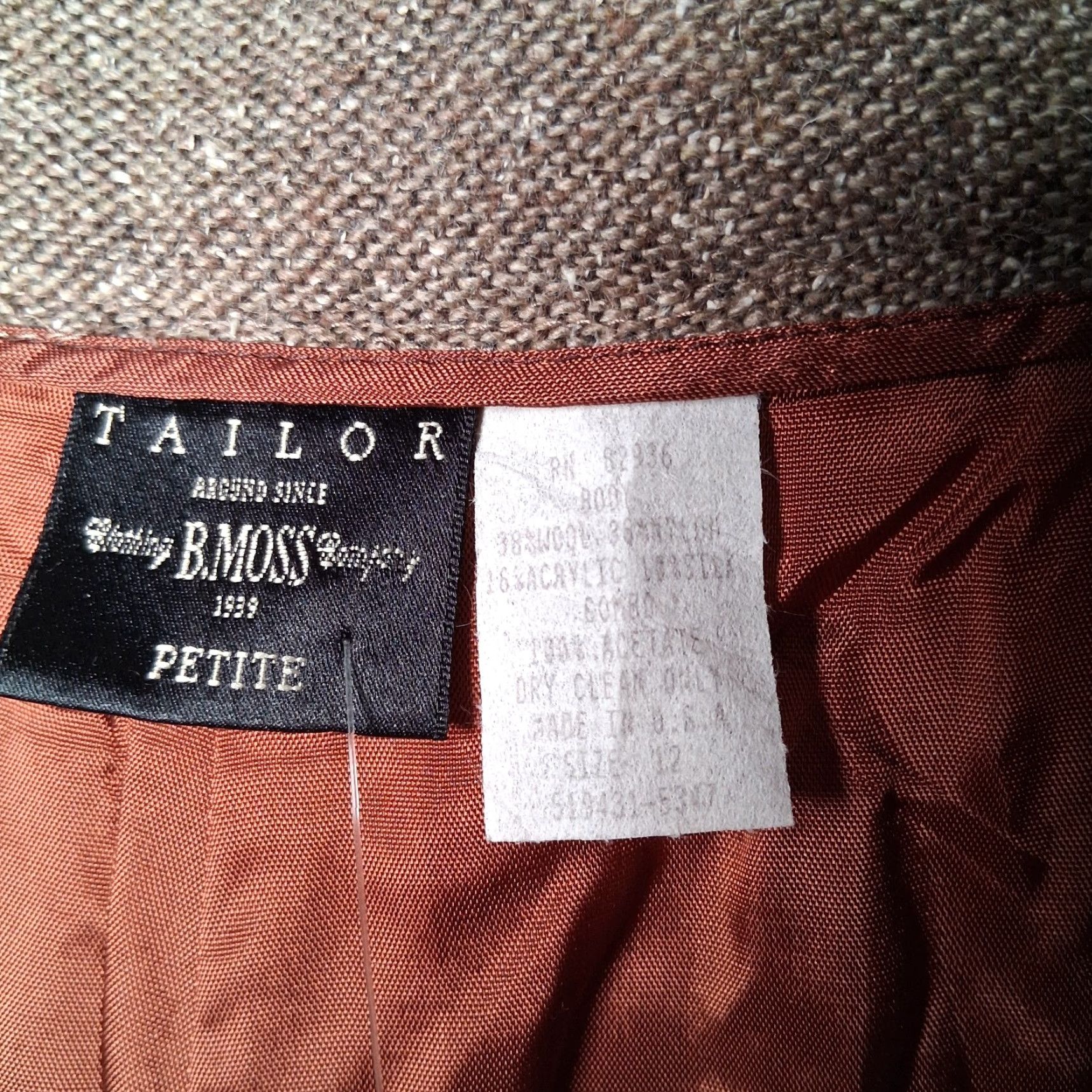 Vintage VINTAGE B. Moss Pants Dress Pants Tweed Wool Blend 12 Petite Brown Pleated Lined Speckled Office Wear Ladies Women’s Size 34" / US 12 / IT 48 - 6 Thumbnail
