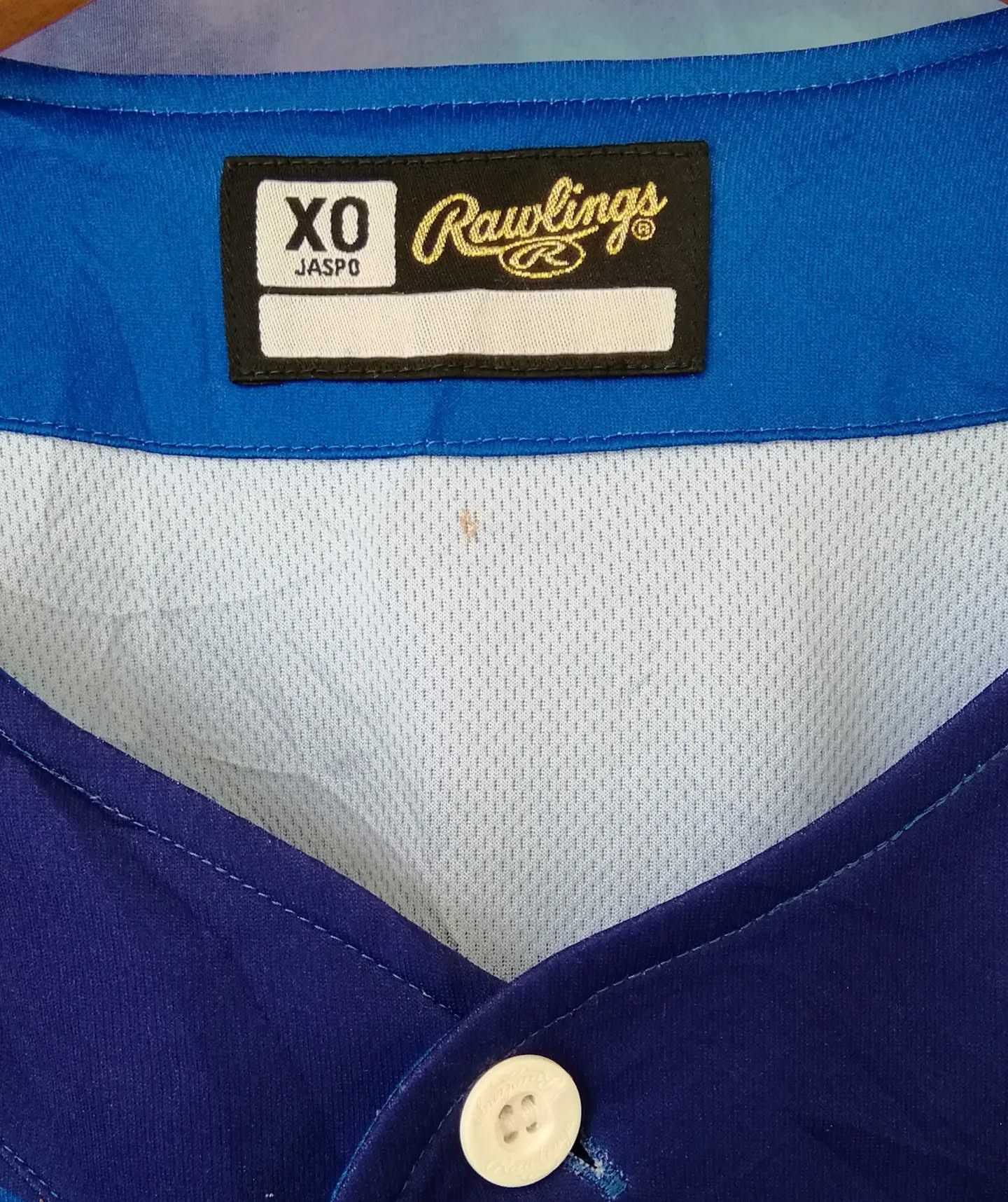 Japanese Brand Rawlings Japan Baseball Jersey “EIMEI” Hasegawa XO Blue Pink Size US XL / EU 56 / 4 - 5 Thumbnail